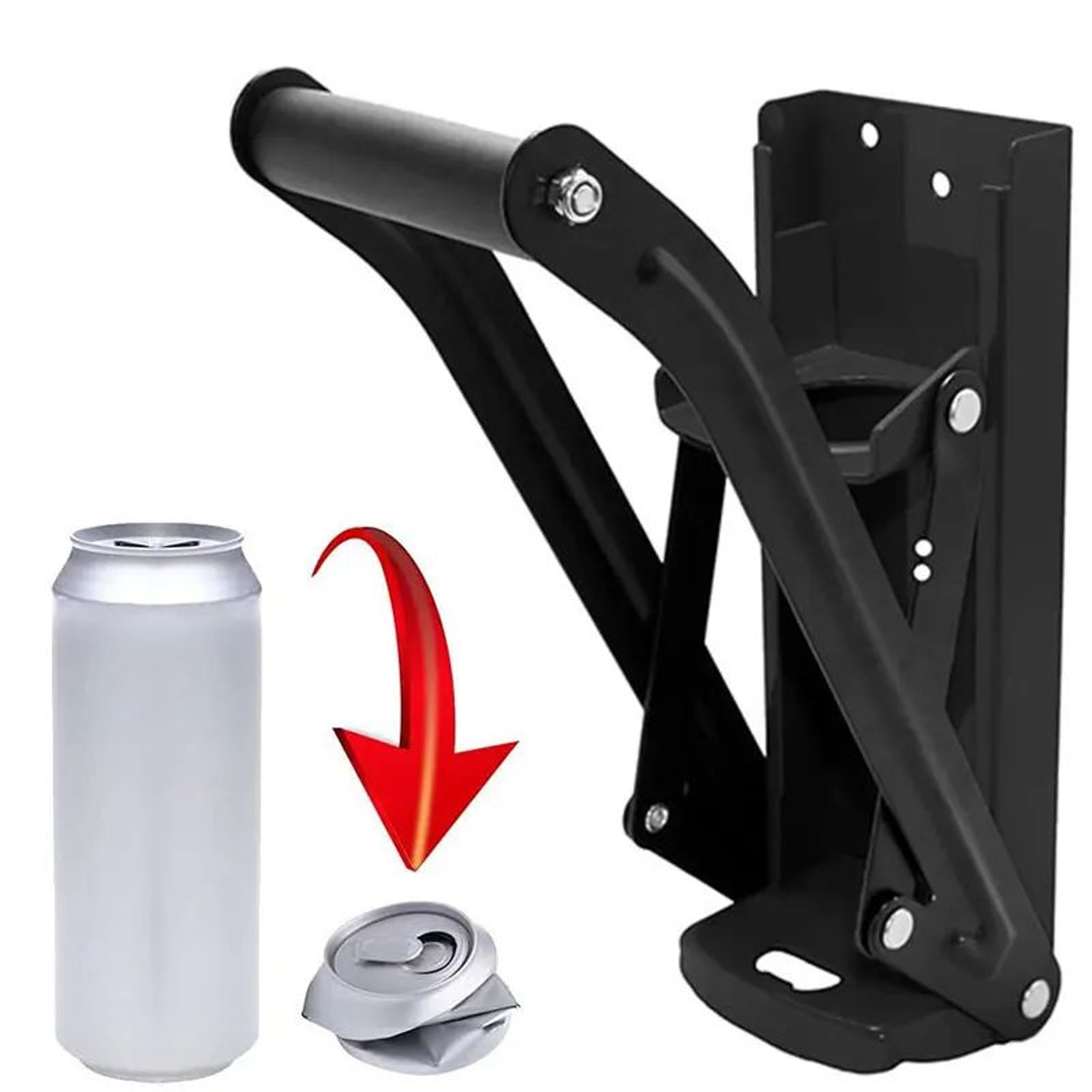 Heavy Duty Can Crusher For Recycling  Wall Mounted Metal Can Crusher With BuiltIn Bottle Opener 0