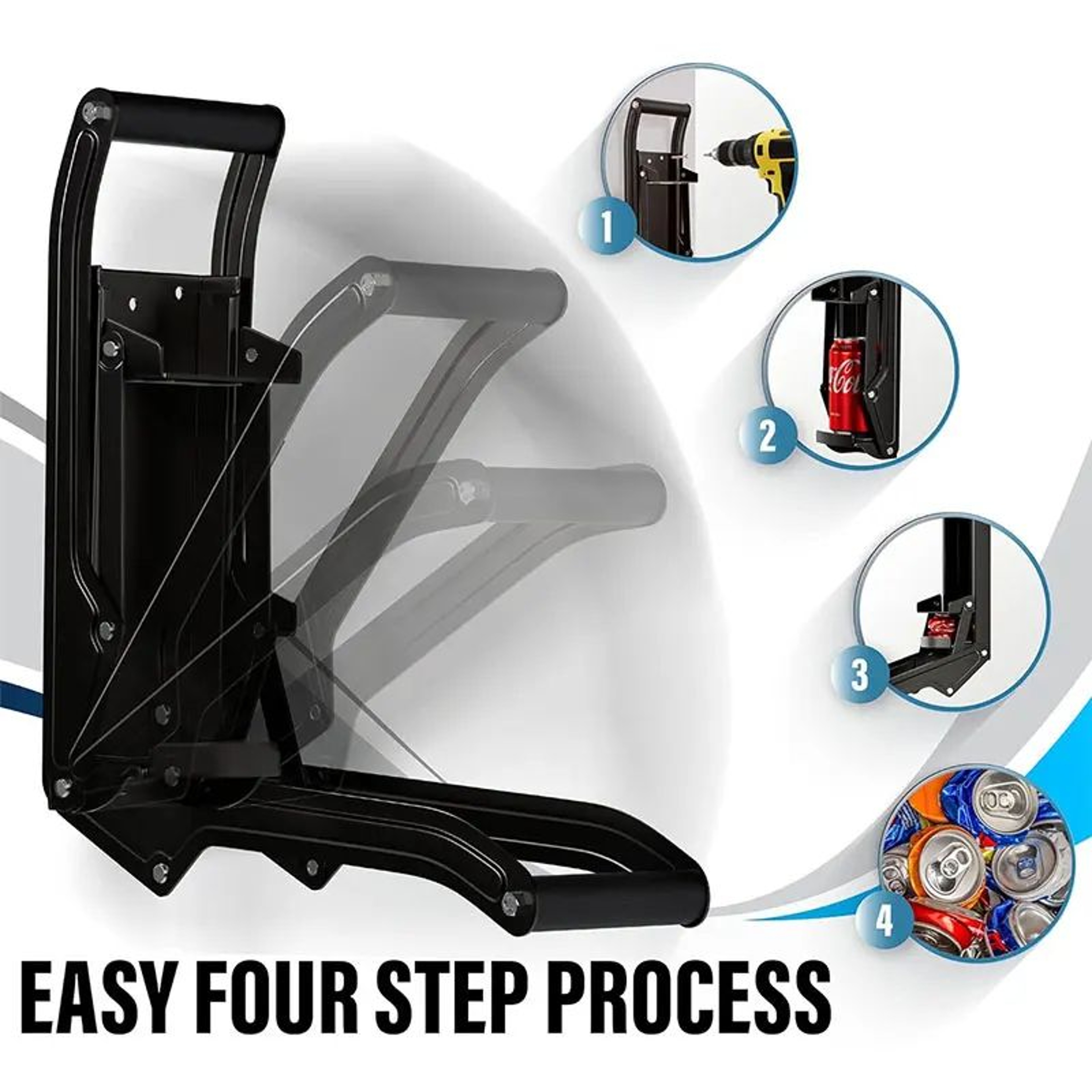 Heavy Duty Can Crusher For Recycling  Wall Mounted Metal Can Crusher With BuiltIn Bottle Opener 3