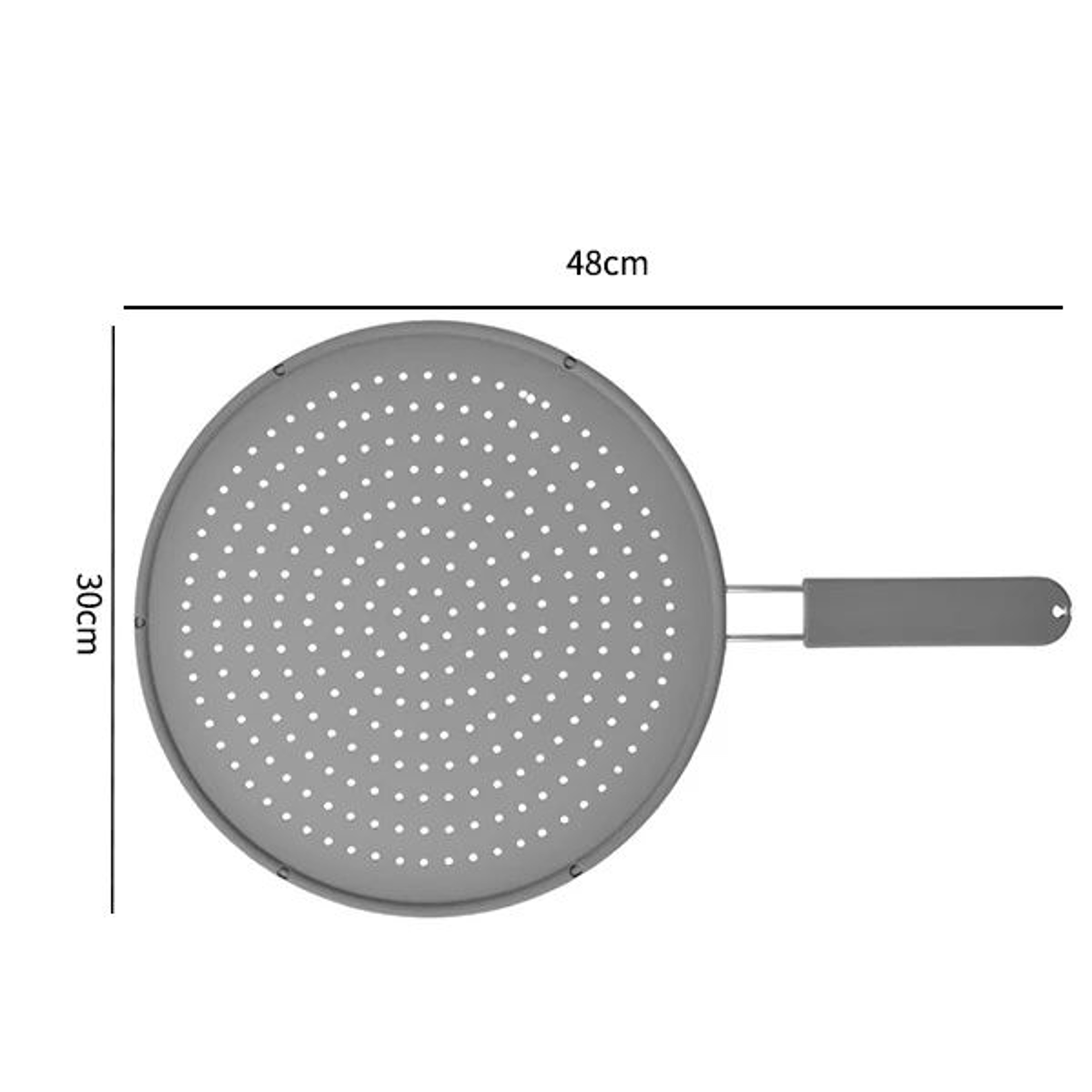Silicone Kitchen Splatter Screen With Handle  HeatResistant Oil Splash Guard Pan Cover 5