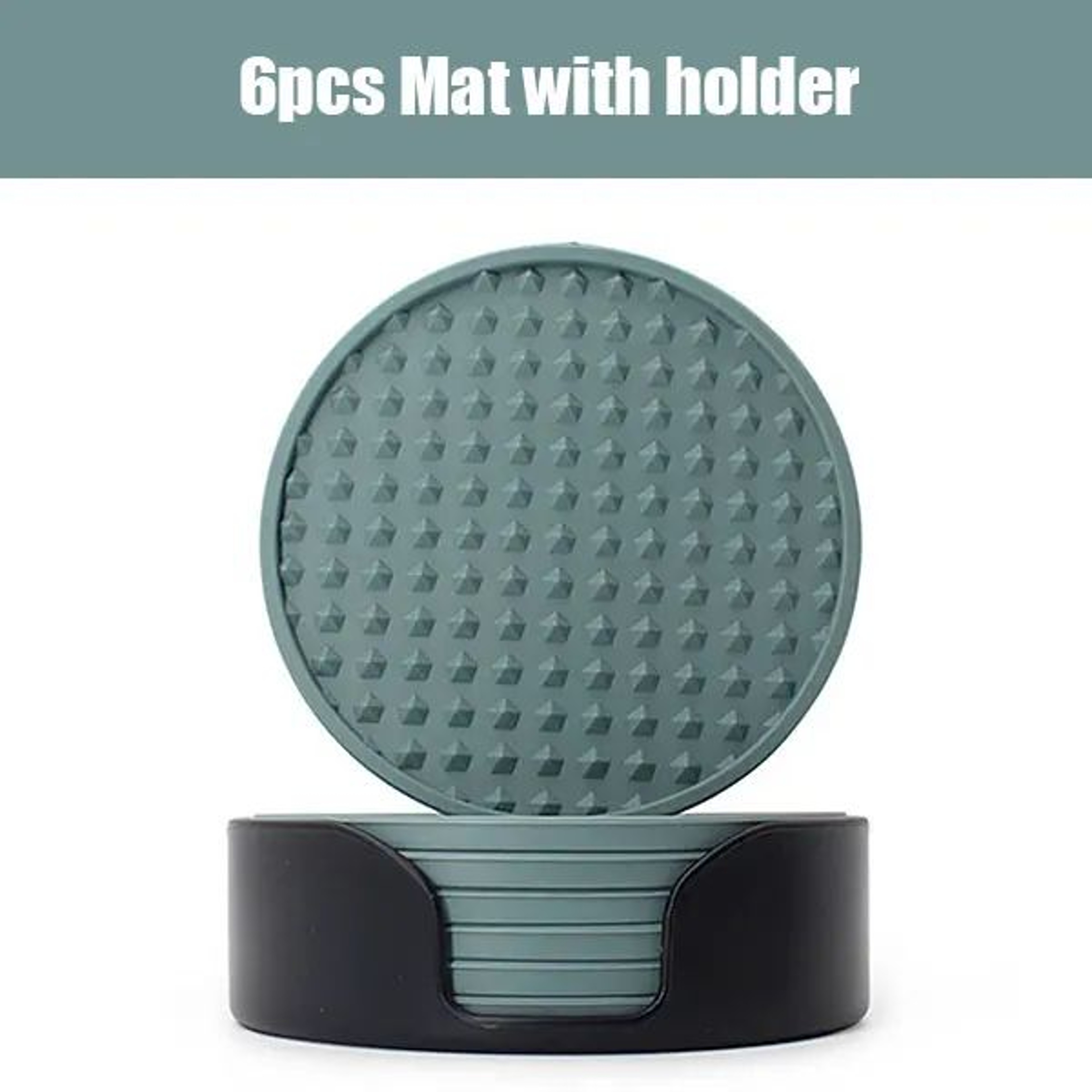 Silicone Drink Coaster Set With Holder  HeatResistant NonSlip Cup Coasters 67 PCS 4