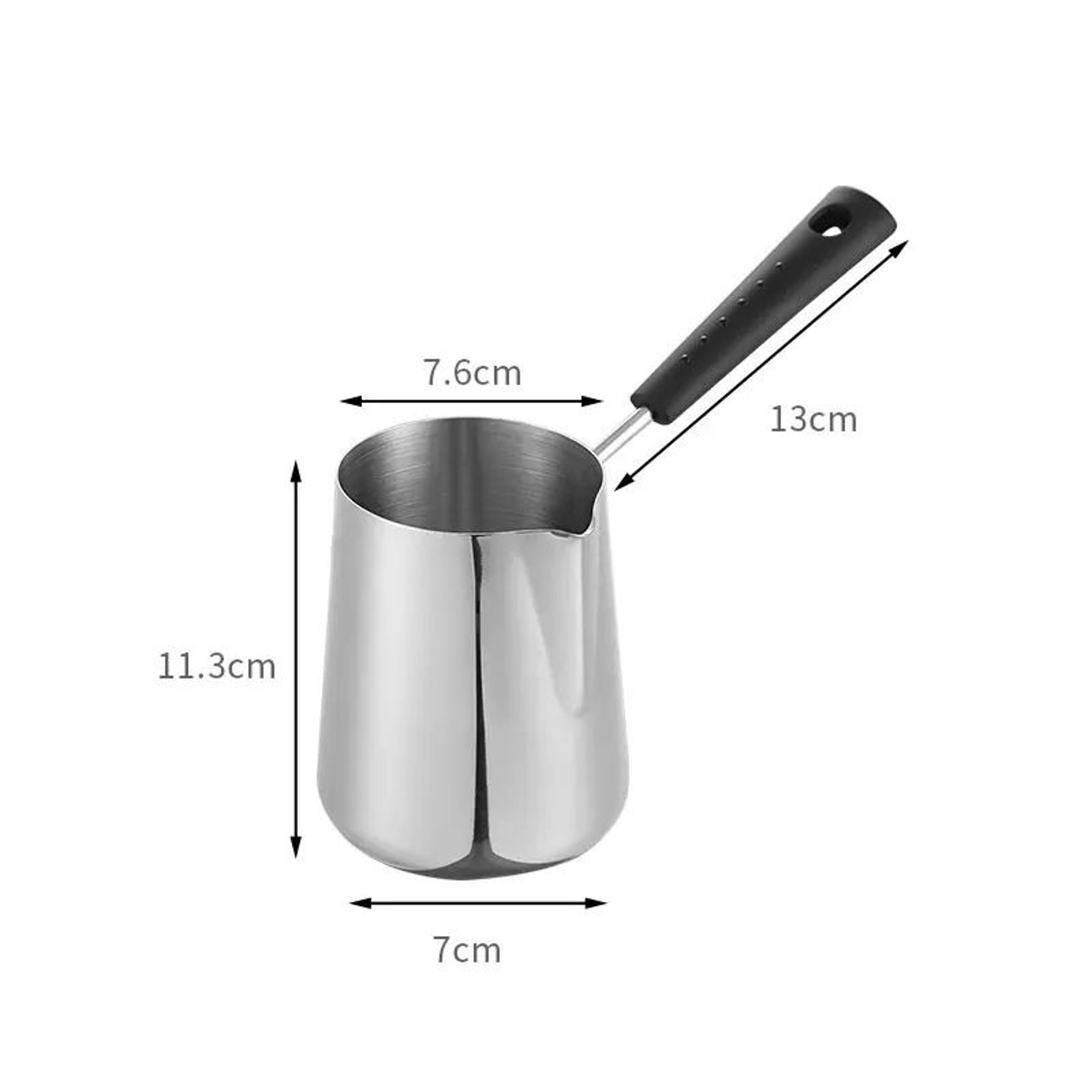 Stainless Steel Turkish Coffee Pot With Long Handle  Precision Milk Warmer  Chocolate Melting Pan 6