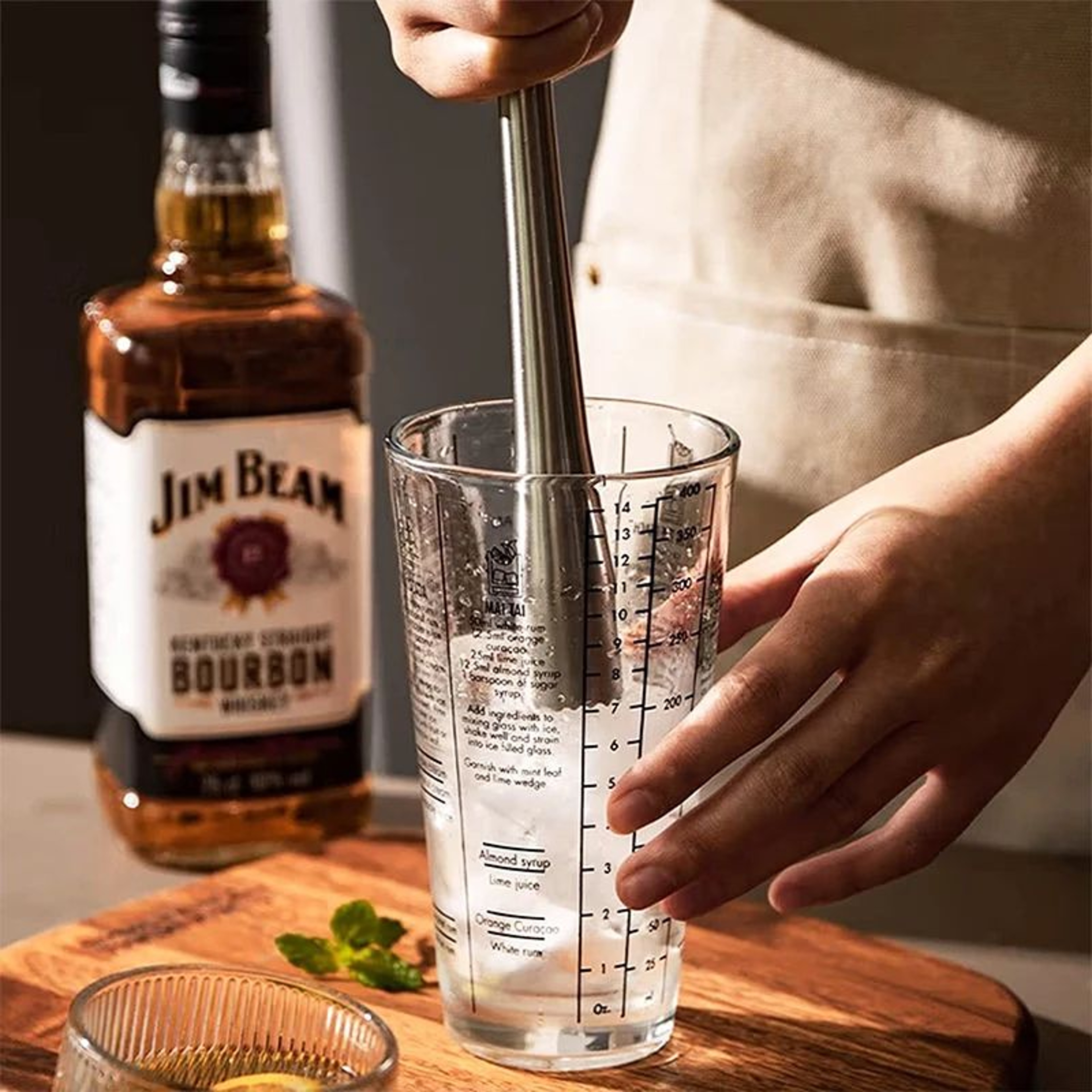 Stainless Steel Cocktail Muddler  Mixing Spoon Set  Professional Bar Stirrer Tools 2Piece 1