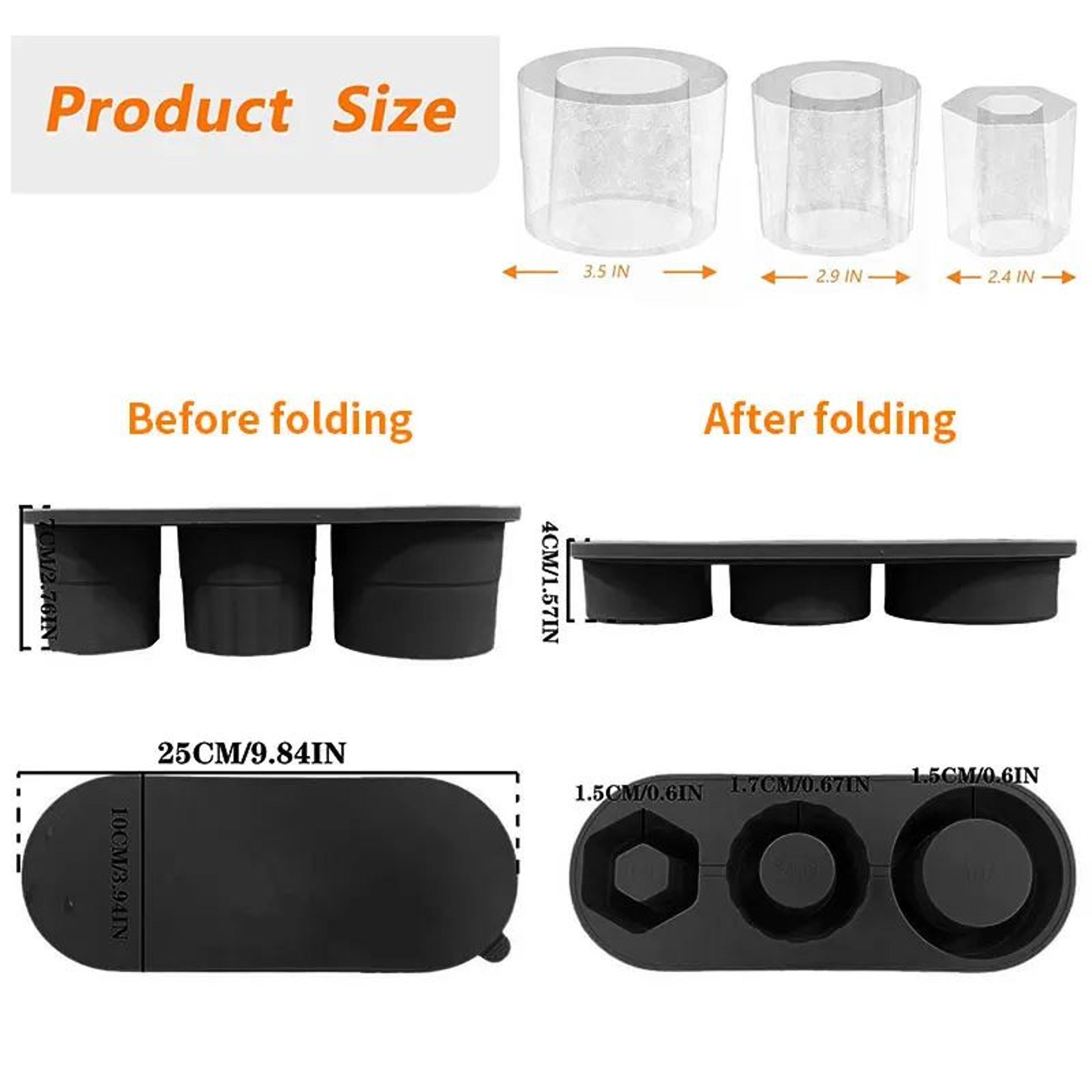 Stanley Tumbler Ice Cube Tray With Lid  Silicone Ice Mold For 20oz 30oz  40oz Cups 2