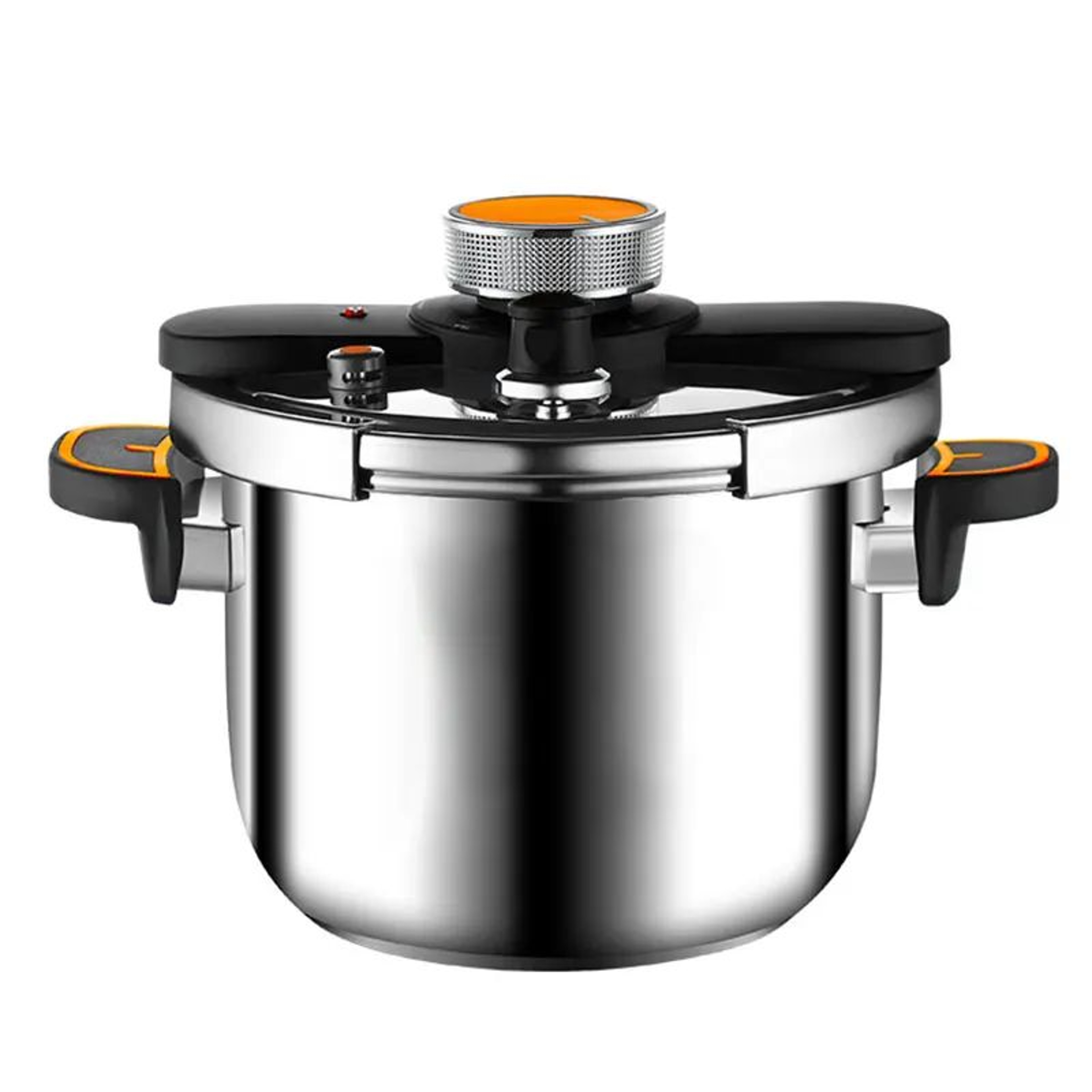 SecureLock Stainless Steel Pressure Cooker  OneHand Lock MultiCooker For Gas  Induction 4L6L8L 0