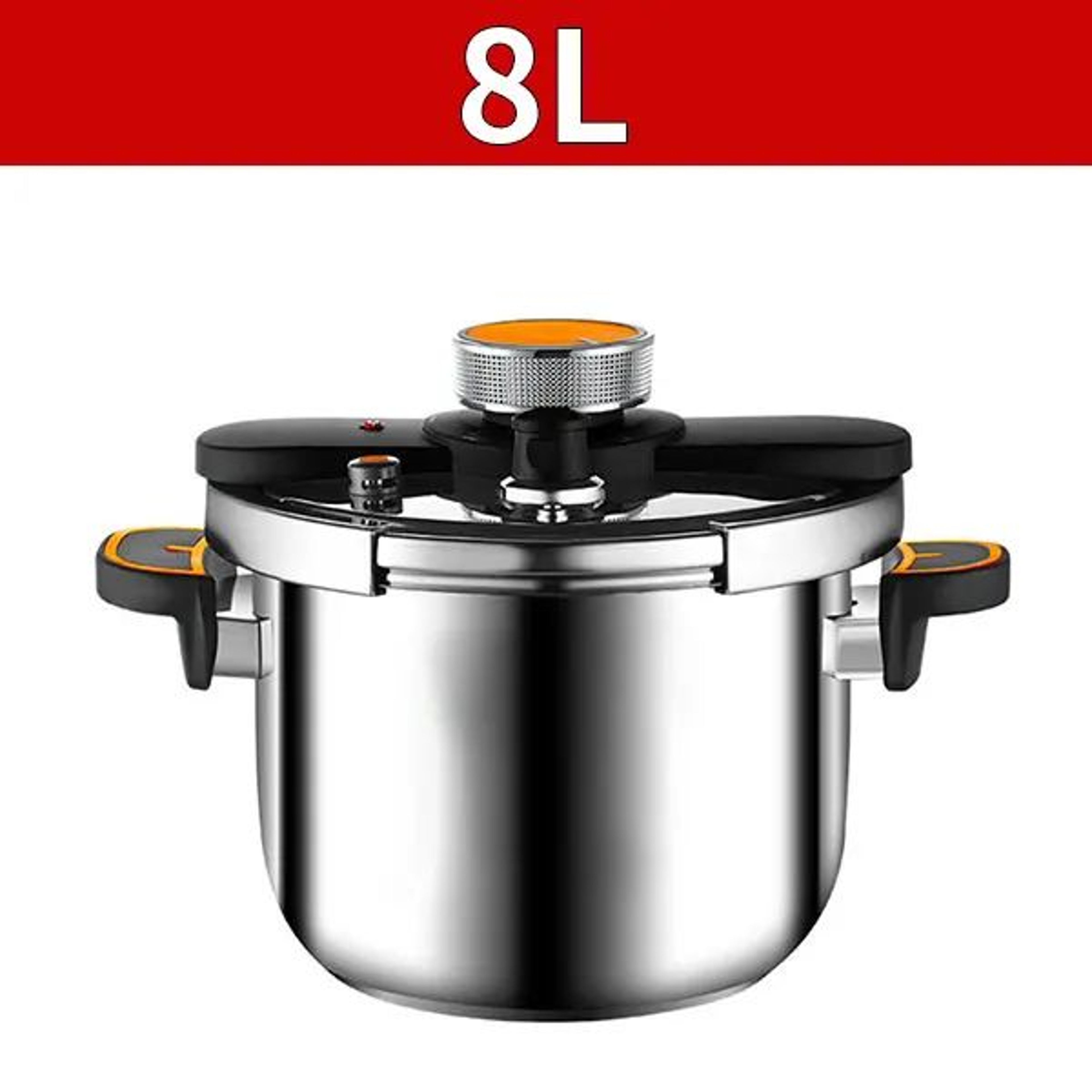 SecureLock Stainless Steel Pressure Cooker  OneHand Lock MultiCooker For Gas  Induction 4L6L8L 7