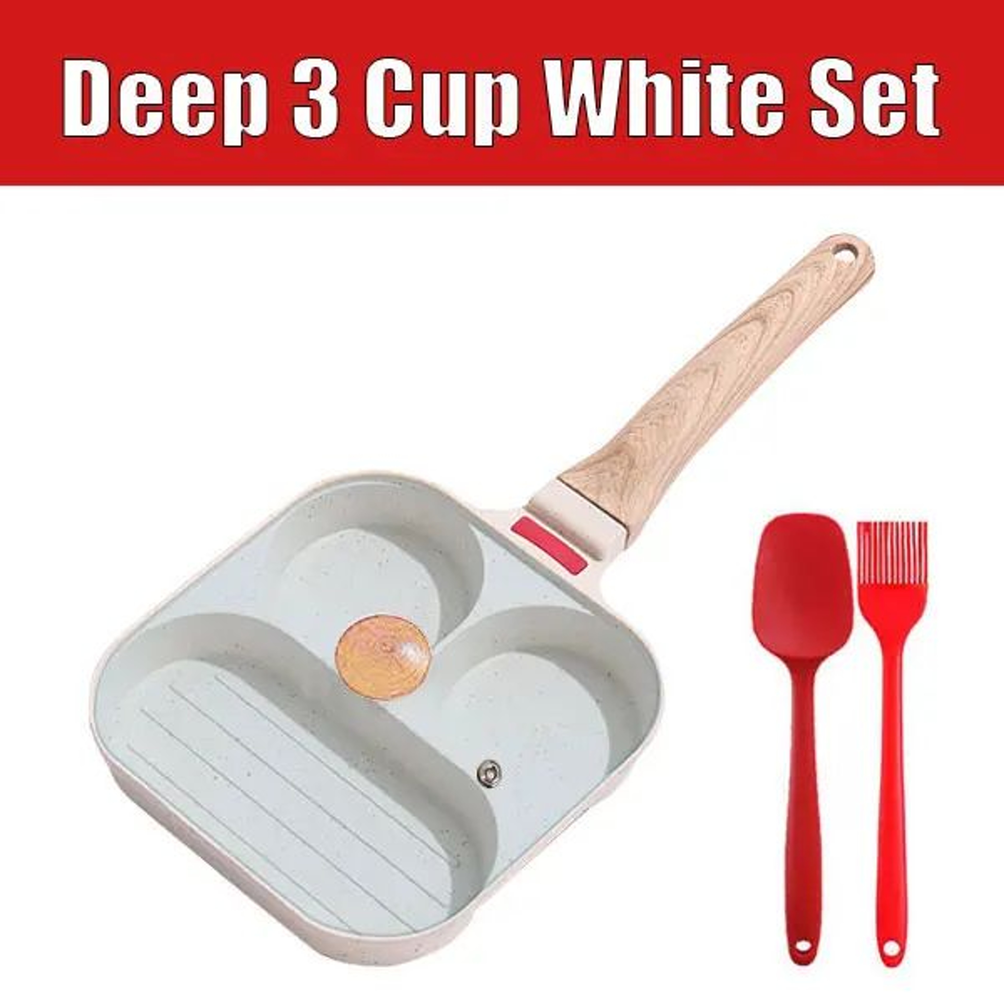 MultiCup Nonstick Egg Frying Pan With Lid  34Cup Omelet  Pancake Breakfast Skillet 6