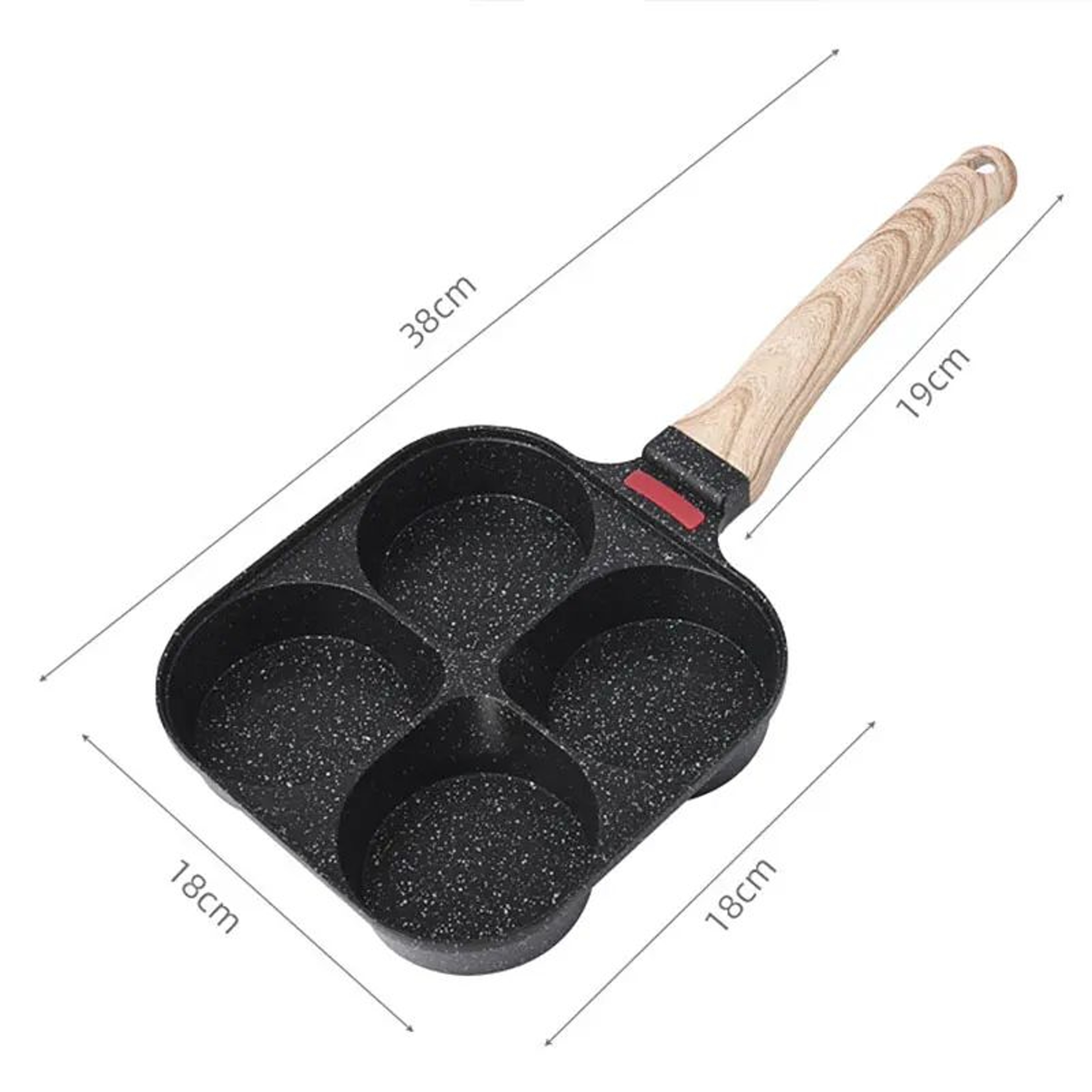 Deepened 4Cup Nonstick Granite Omelette Pan With Lid  Healthy Breakfast Egg Cooker Skillet 1
