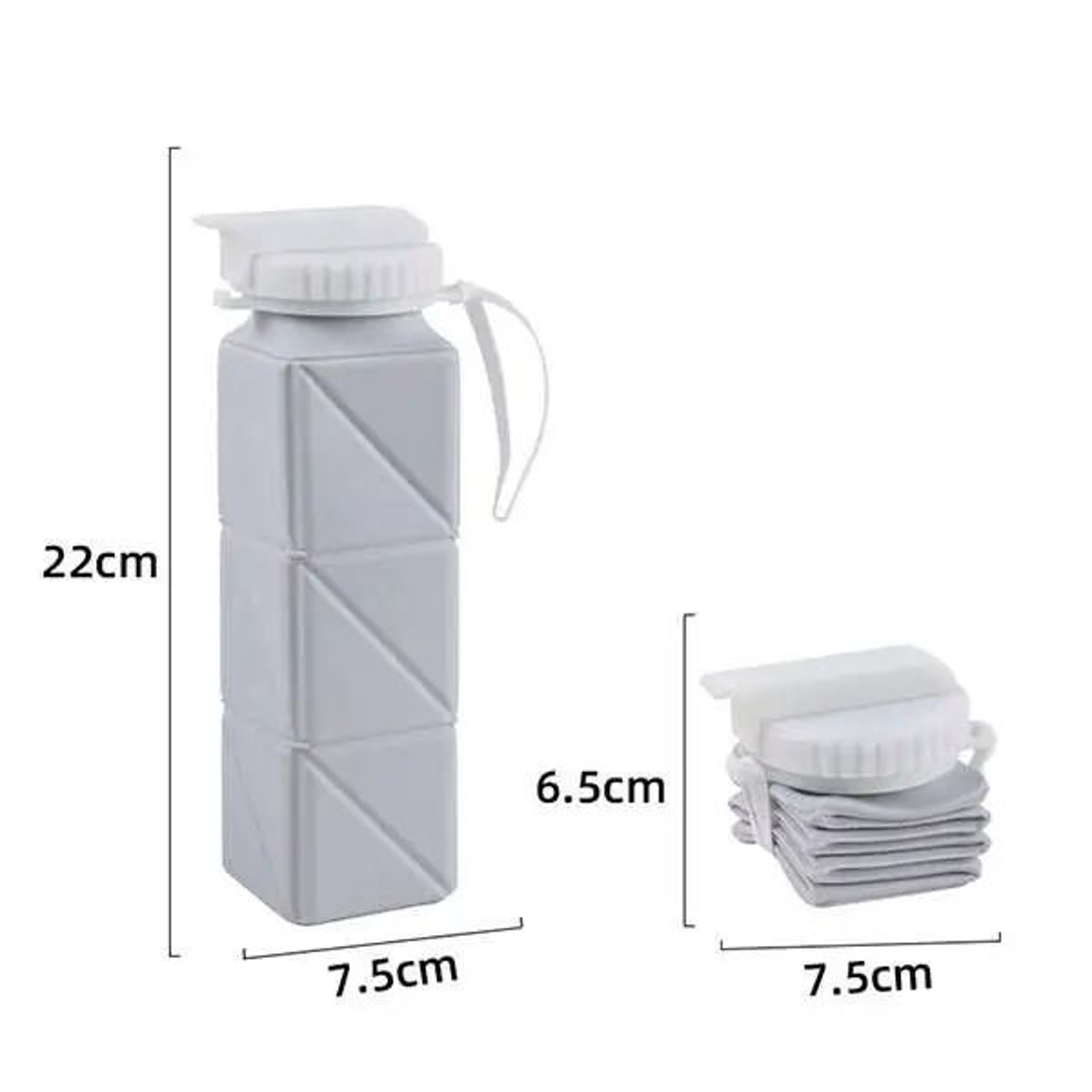 620ml Collapsible Silicone Water Bottle With Straw Lid  Leakproof BPAFree Travel Bottle 3