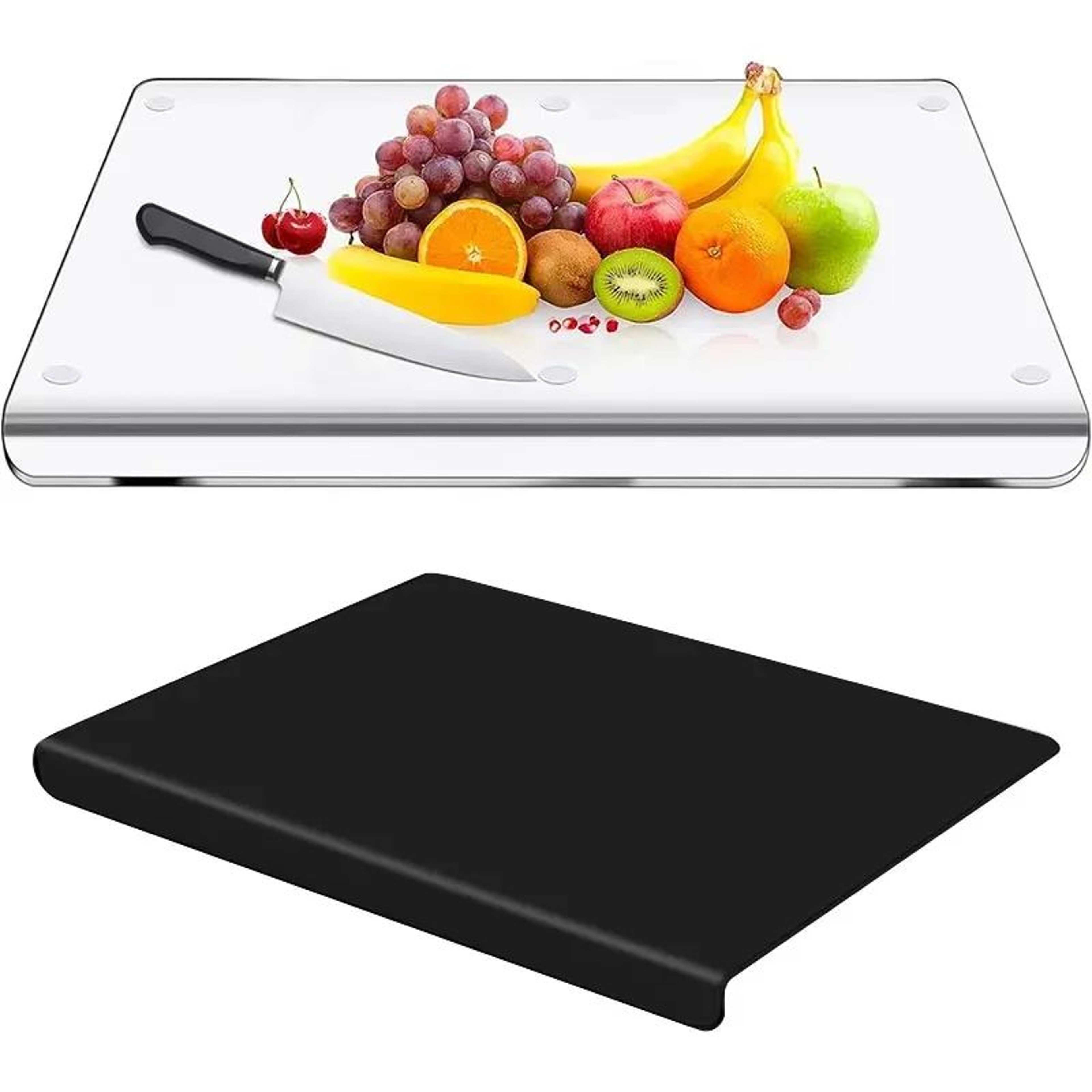 Clear Acrylic Cutting Board With Counter Lip  AntiSlip Acrylic Cutting Board For Modern Kitchens 0