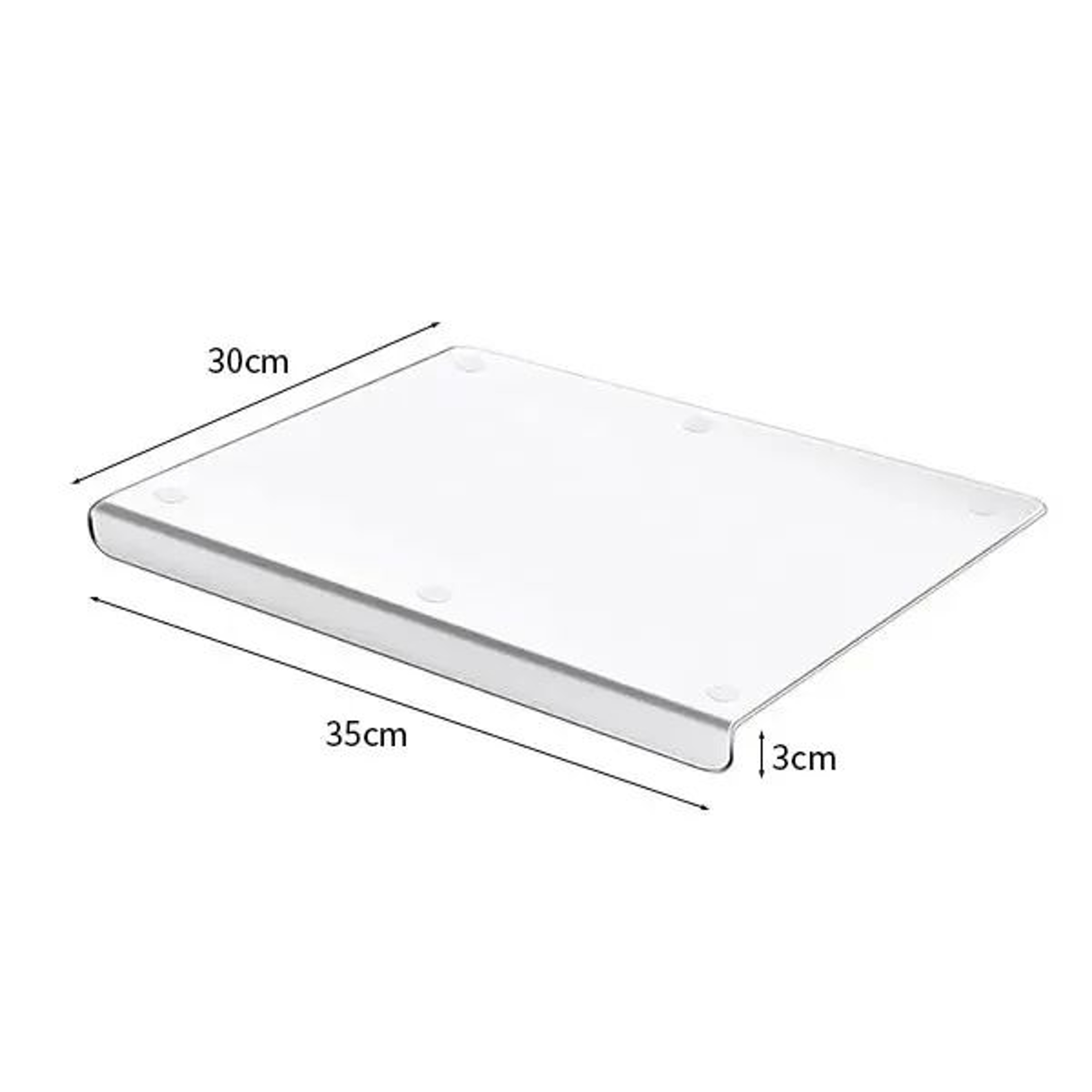 Clear Acrylic Cutting Board With Counter Lip  AntiSlip Acrylic Cutting Board For Modern Kitchens 4
