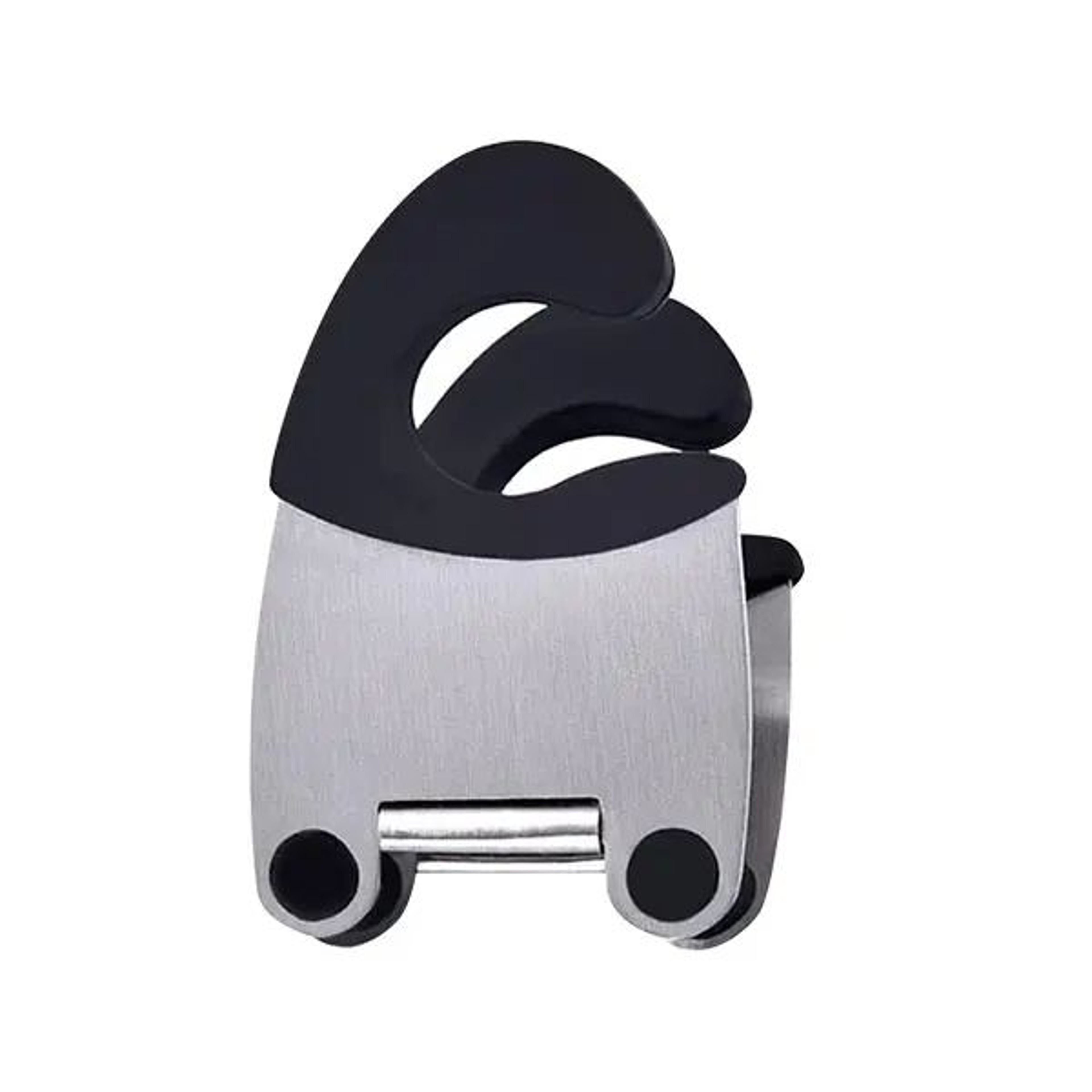 Stainless Steel Pot Clip Holder With Silicone Grip  HeatResistant Spoon Rest Clamp 2
