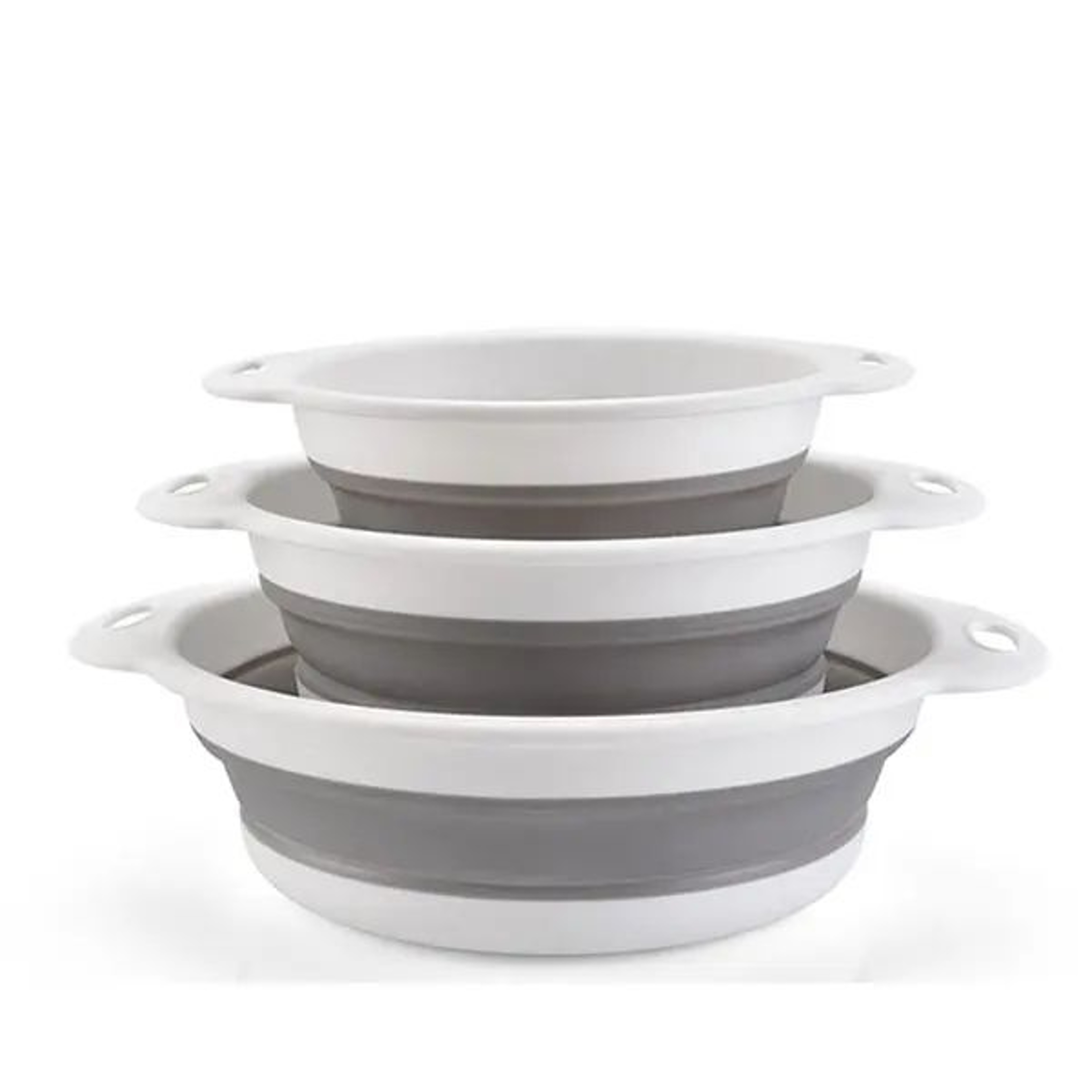 Foldable Collapsible Colander Set With SelfDraining Base  SpaceSaving Vegetable  Fruit Washing Bask 3