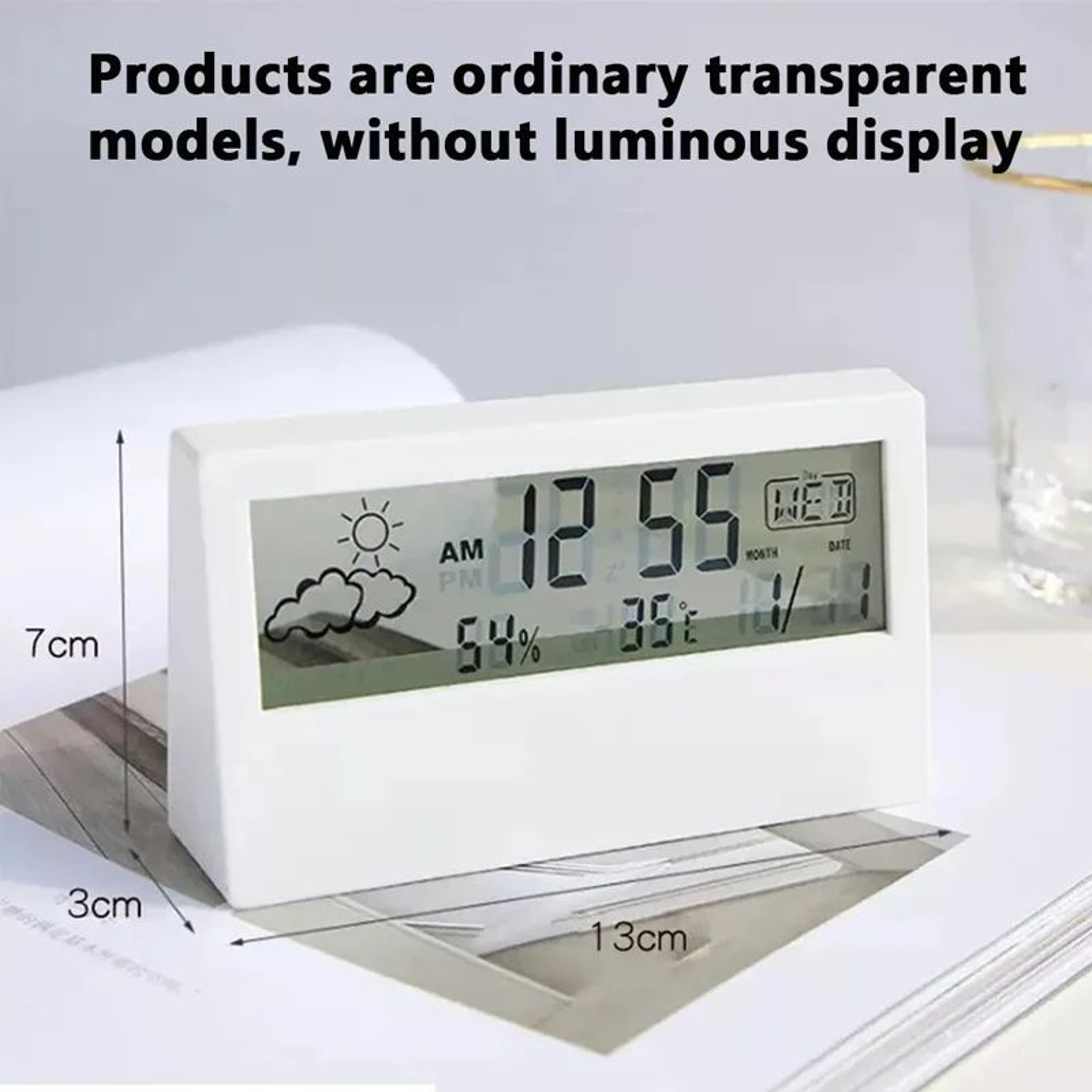 Smart LED Weather Station Clock With Alarm  Indoor Temperature  Humidity Monitor 4