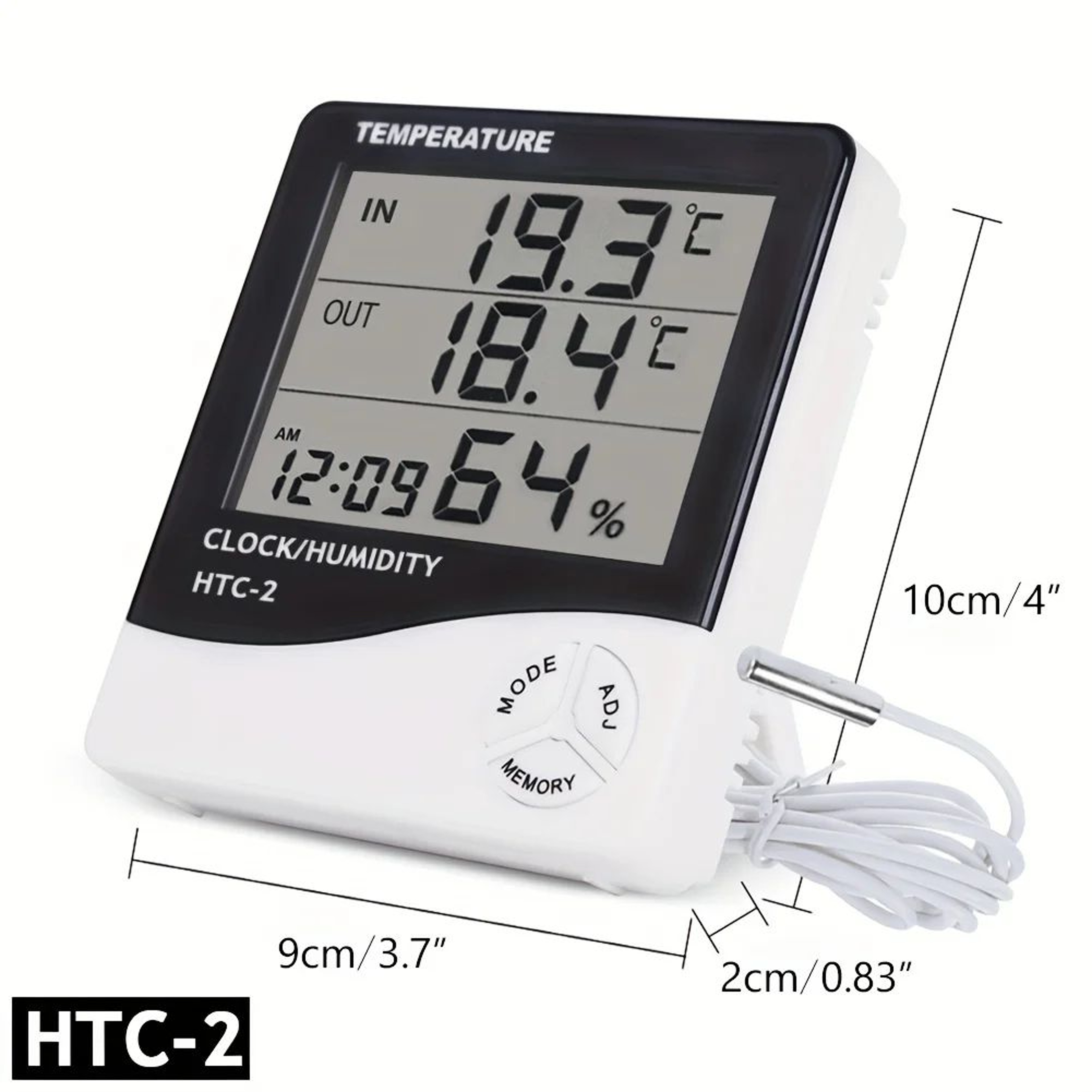 Smart LED Weather Station Clock With Alarm  Indoor Temperature  Humidity Monitor 9
