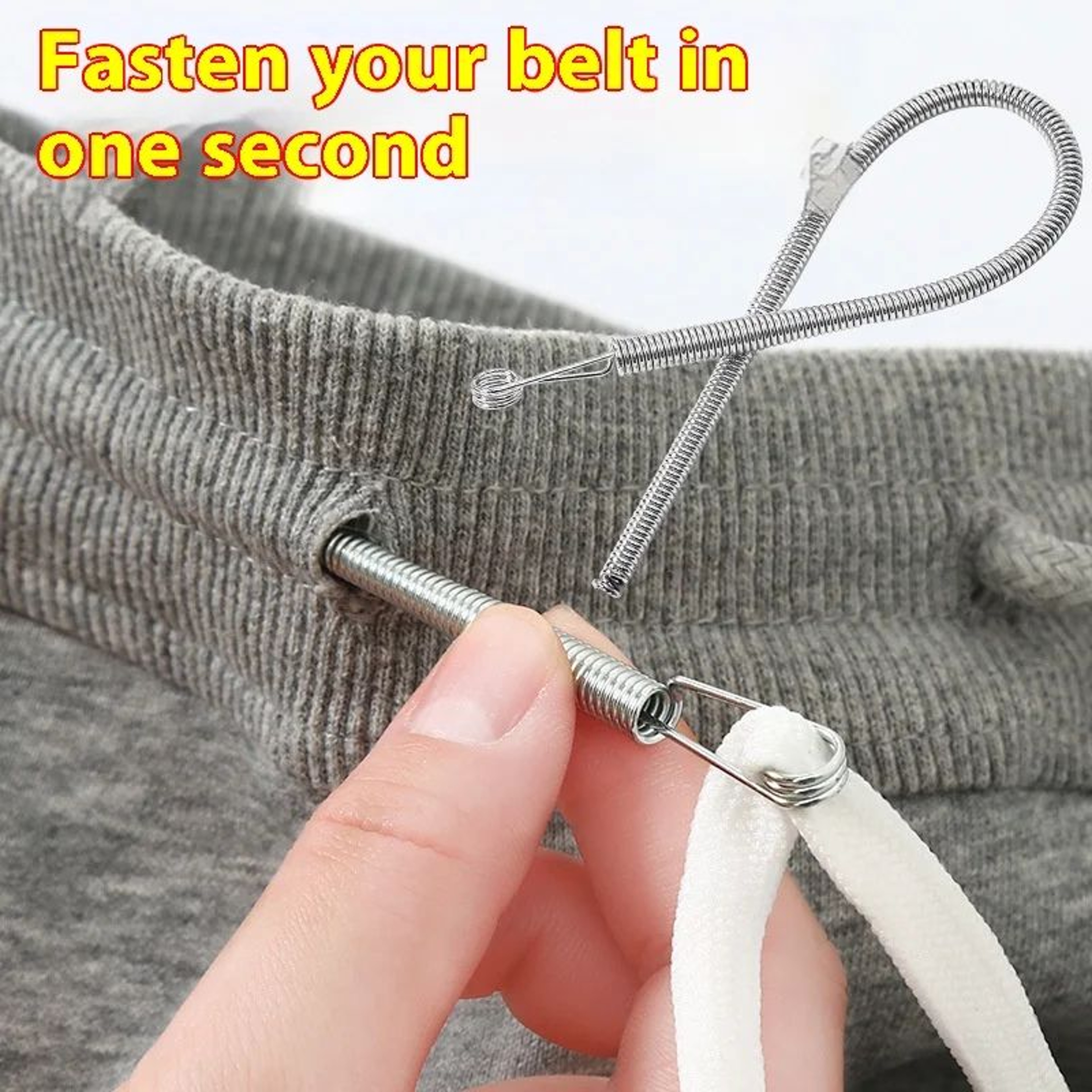 Spring Drawstring Threader Clips  Easy Drawstring Replacement Tool For Hoodies  Pants 2PCS 0