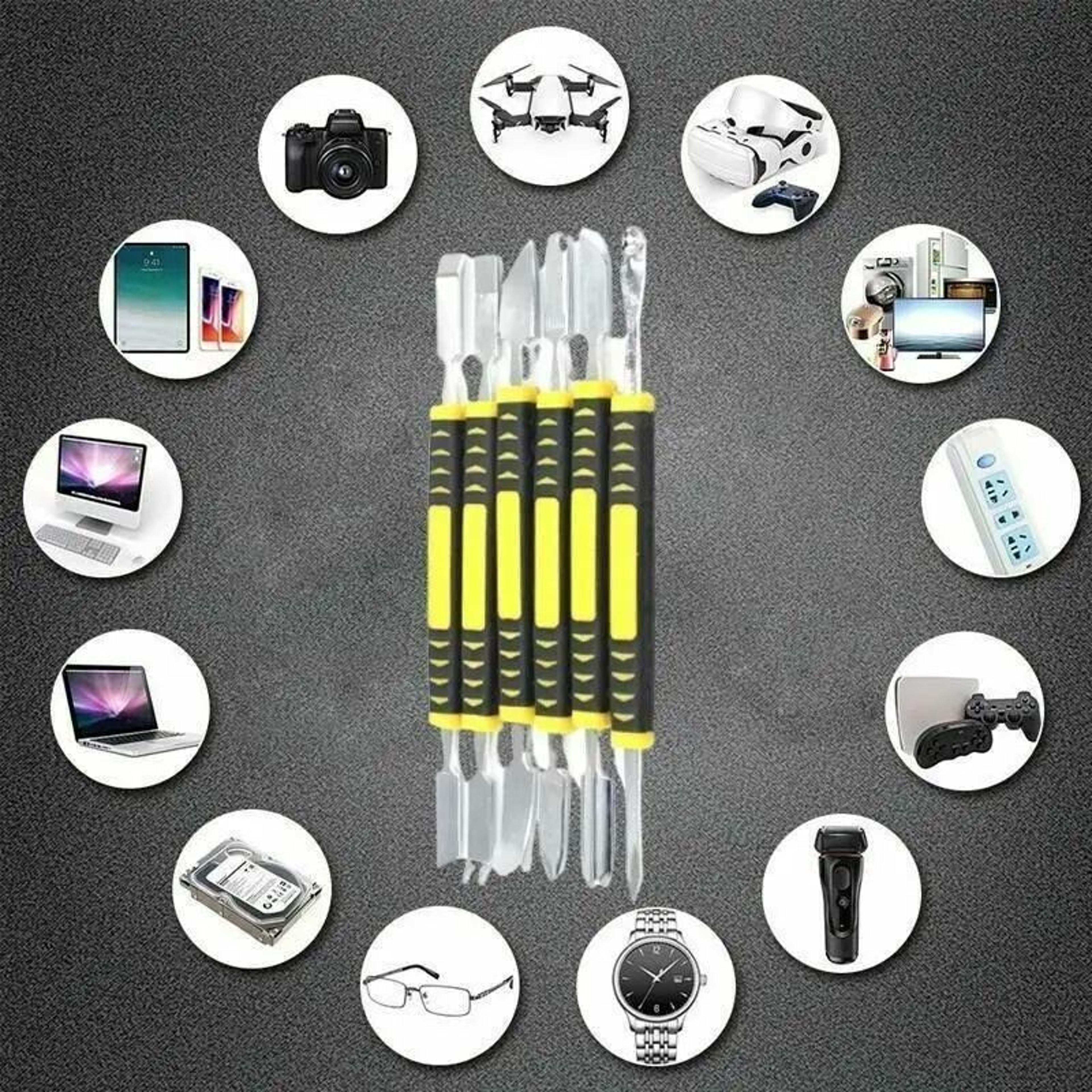 Metal Mini Crowbar Set  DoubleHeaded Pry Bar Tools For Precision Disassembly 3