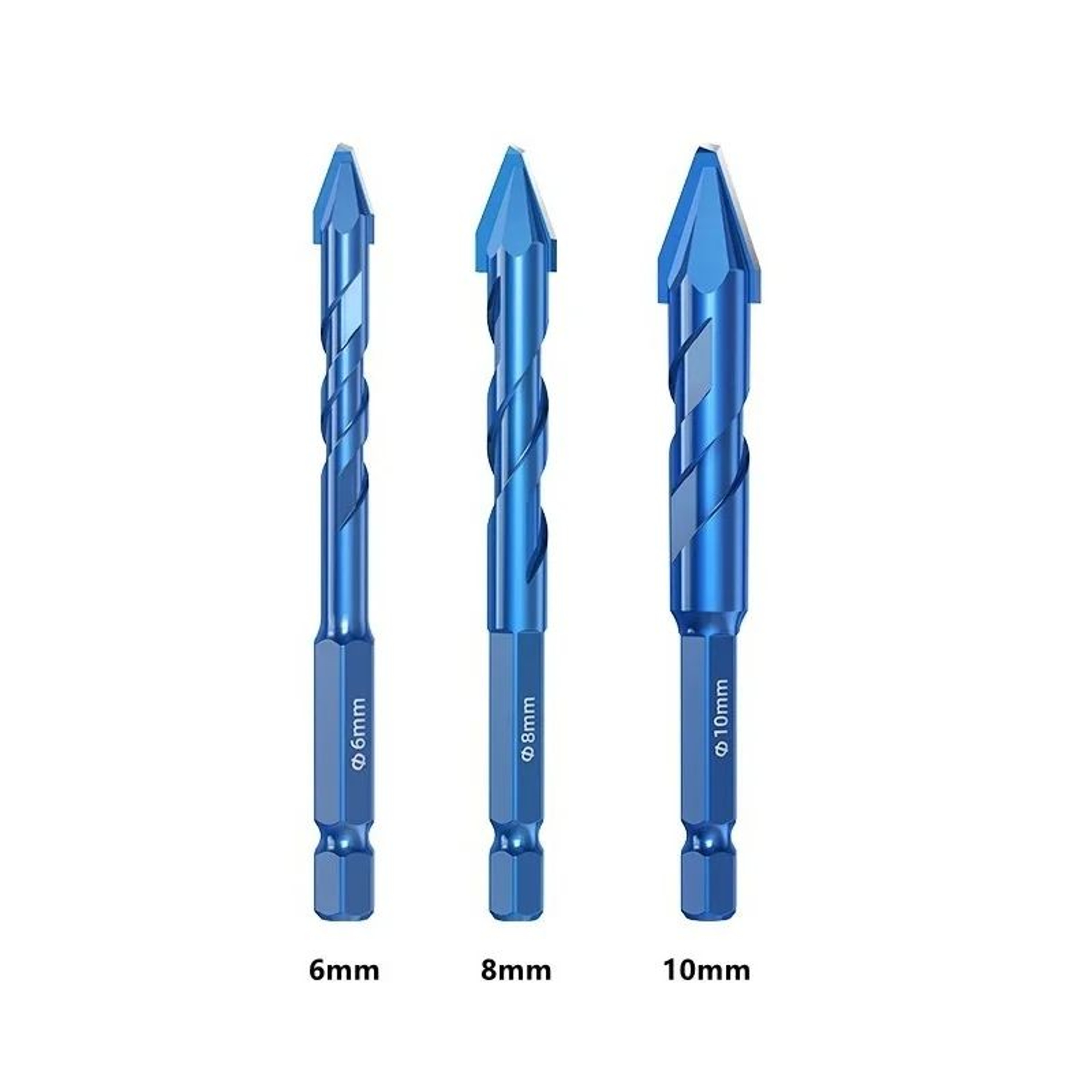 HighHardness Triangle Drill Bit Set  Precision Glass Ceramic  Concrete Drilling 2