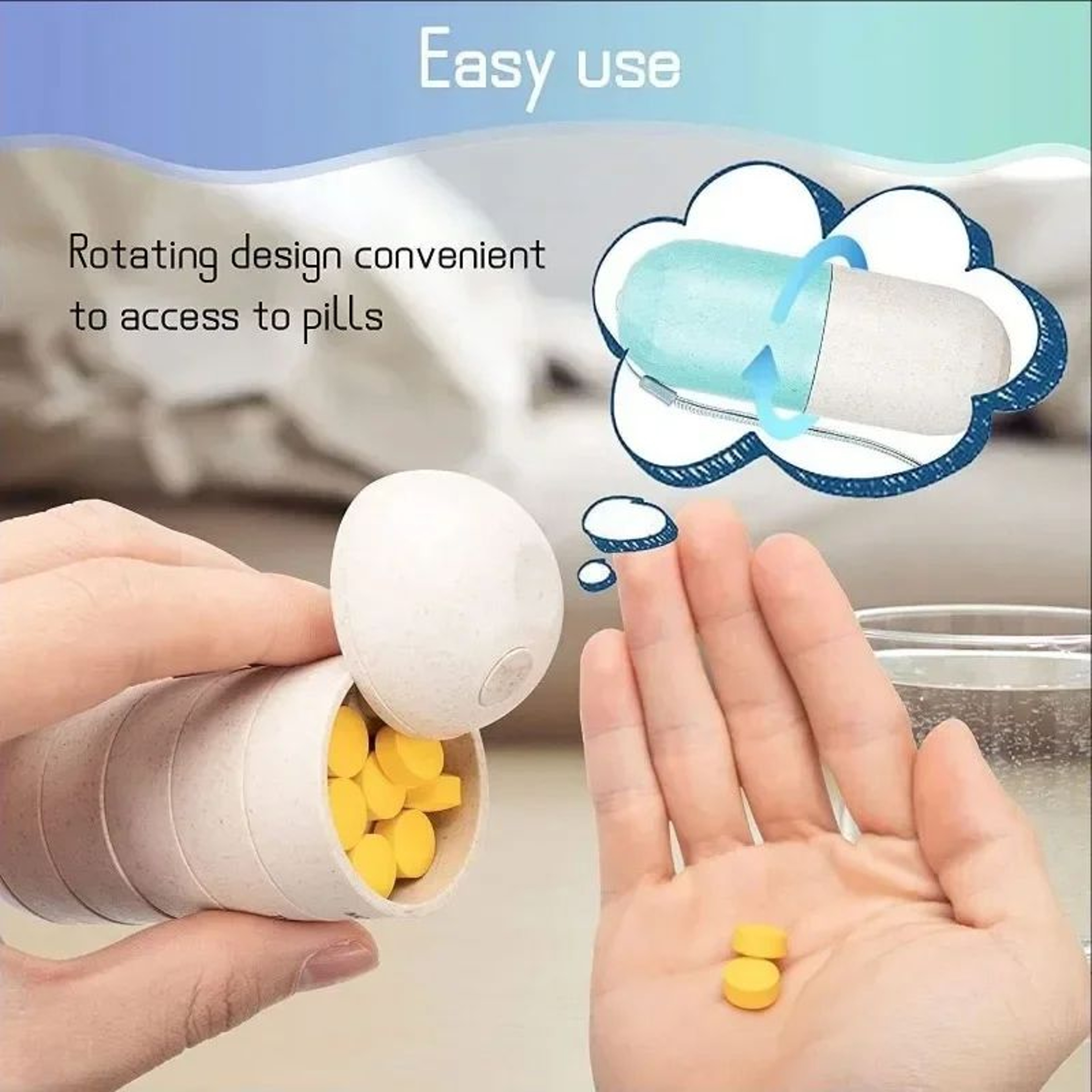 Weekly Waterproof Pill Organizer  Portable 7Day Travel Medicine Case With Secure Sealed Compartment 3