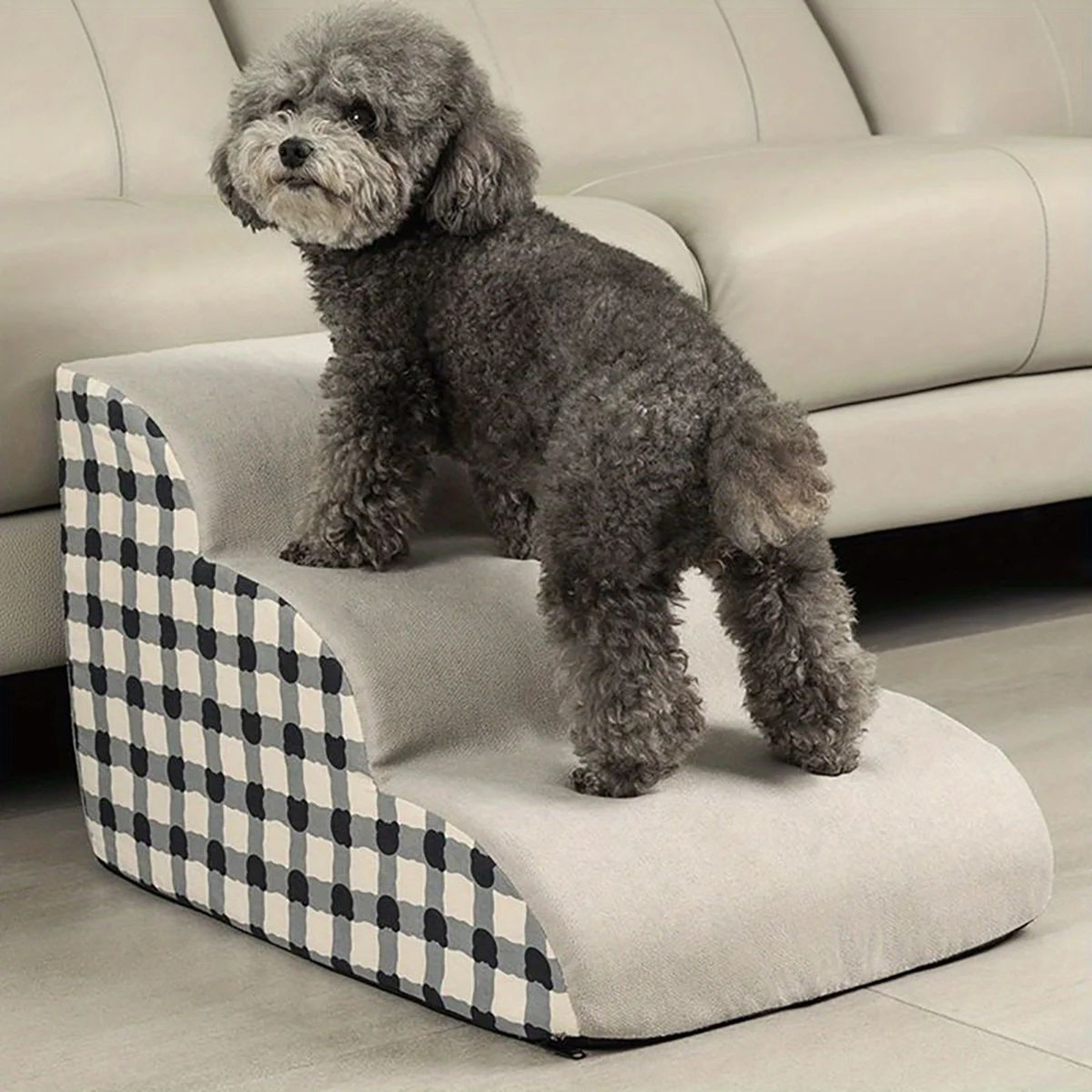 MultiLayer Pet Stairs With Cushion  Soft Climbing Steps For Dogs  Cats To Beds And Sofas 0