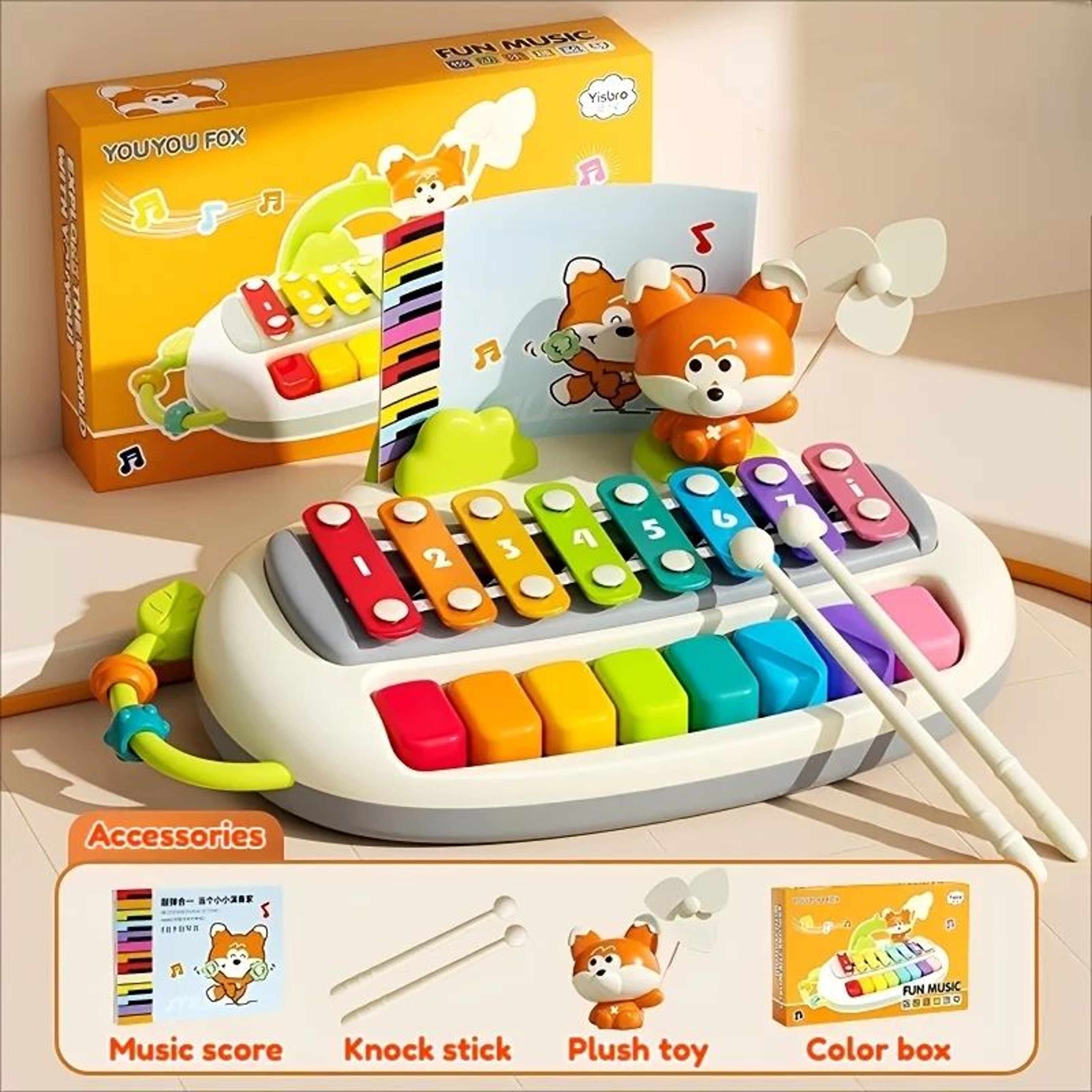 2in1 Baby Grand Piano Toy For Musical Learning  Motor Skill Development 3