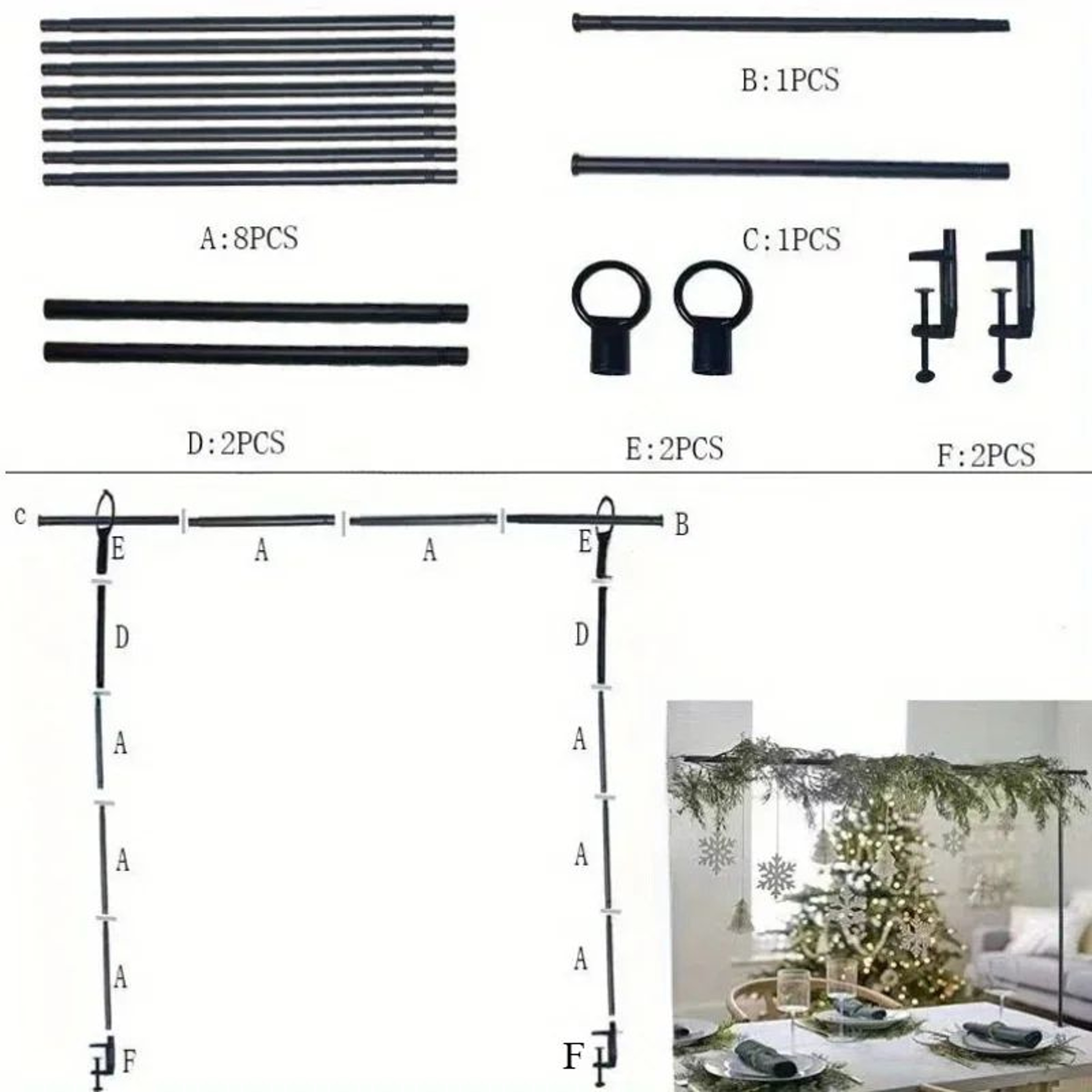 Adjustable Iron Balloon Arch Stand For Weddings Parties  Event Decor 6