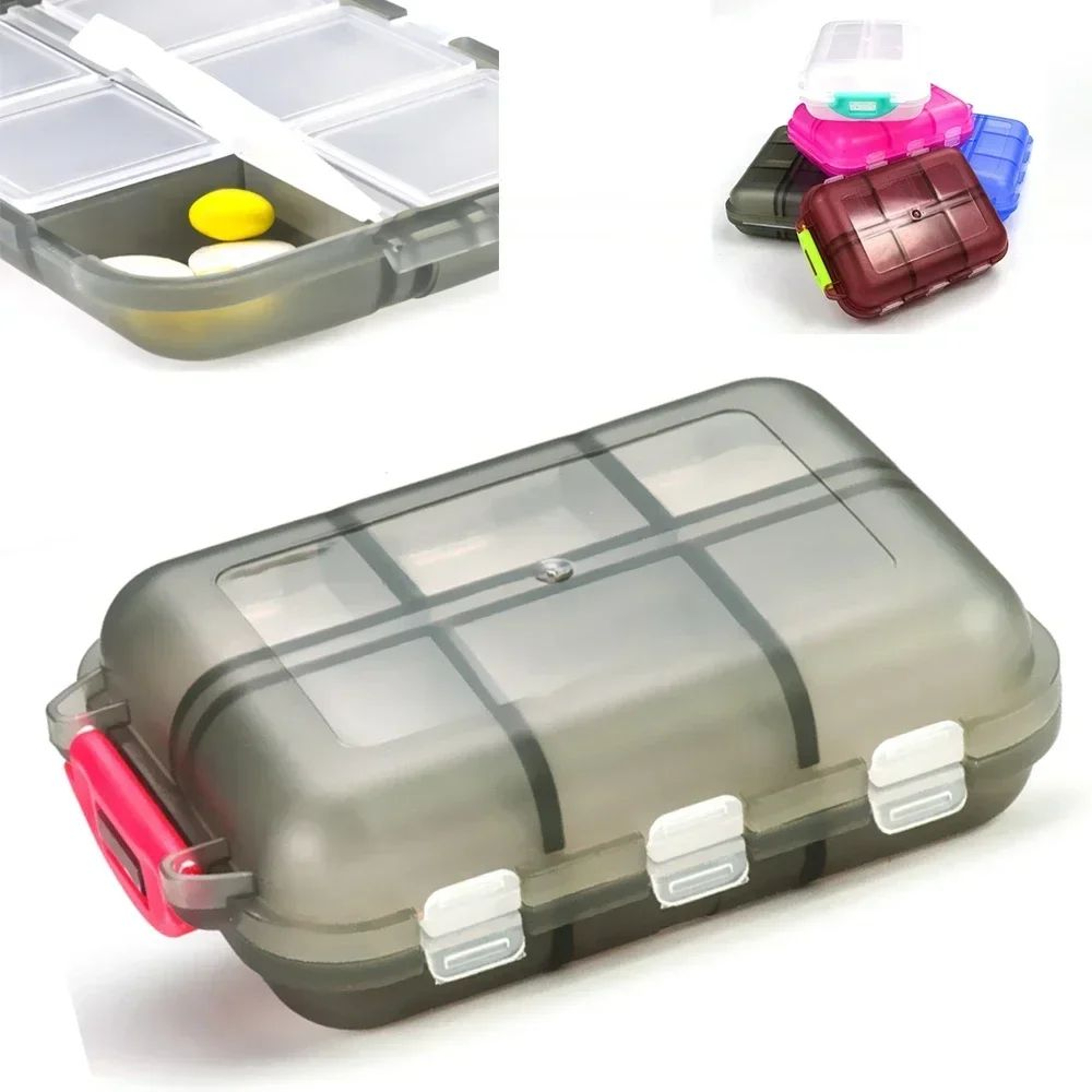 Portable Travel Pill Organizer With 10Grid Daily Medicine Storage Case 3