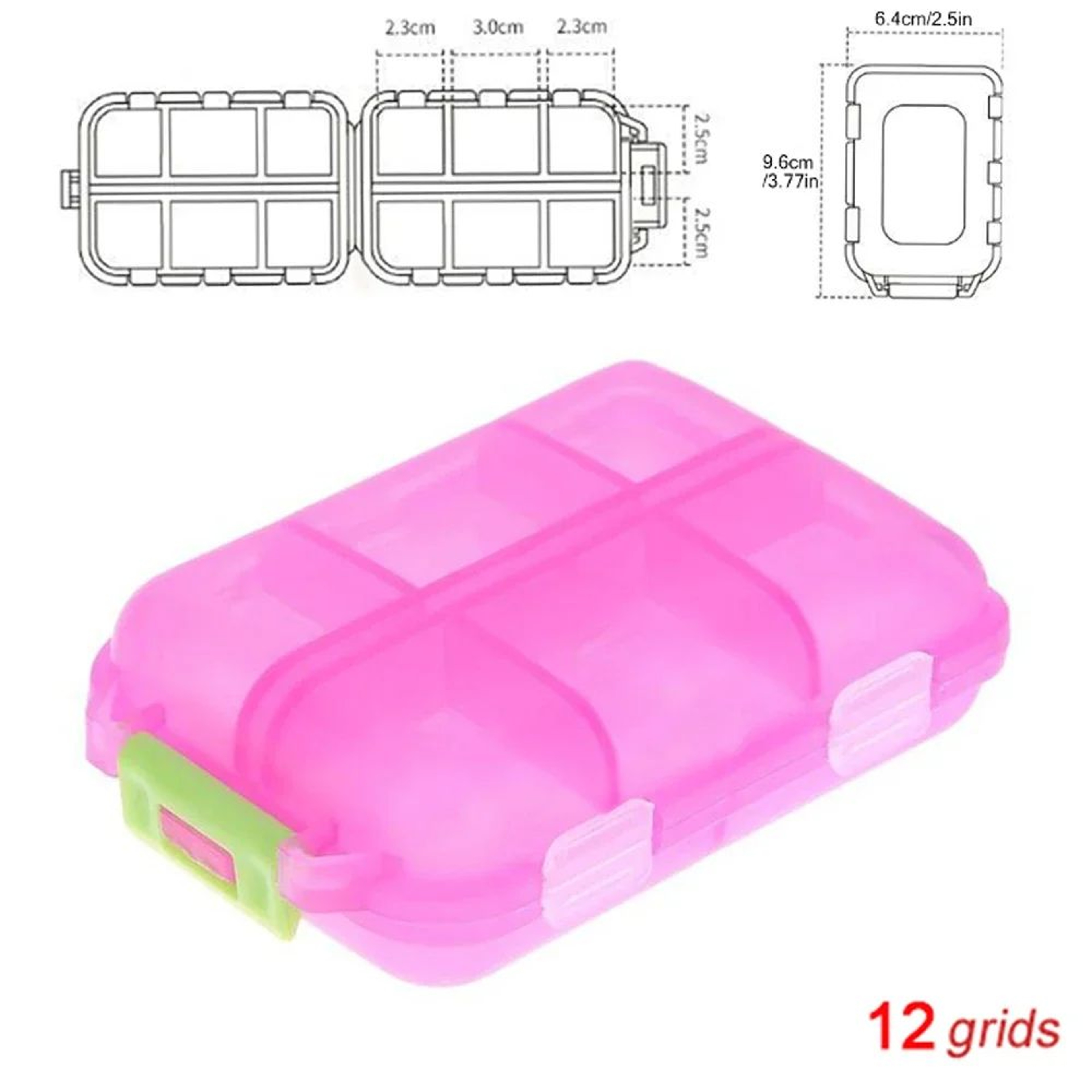 Portable Travel Pill Organizer With 10Grid Daily Medicine Storage Case 6