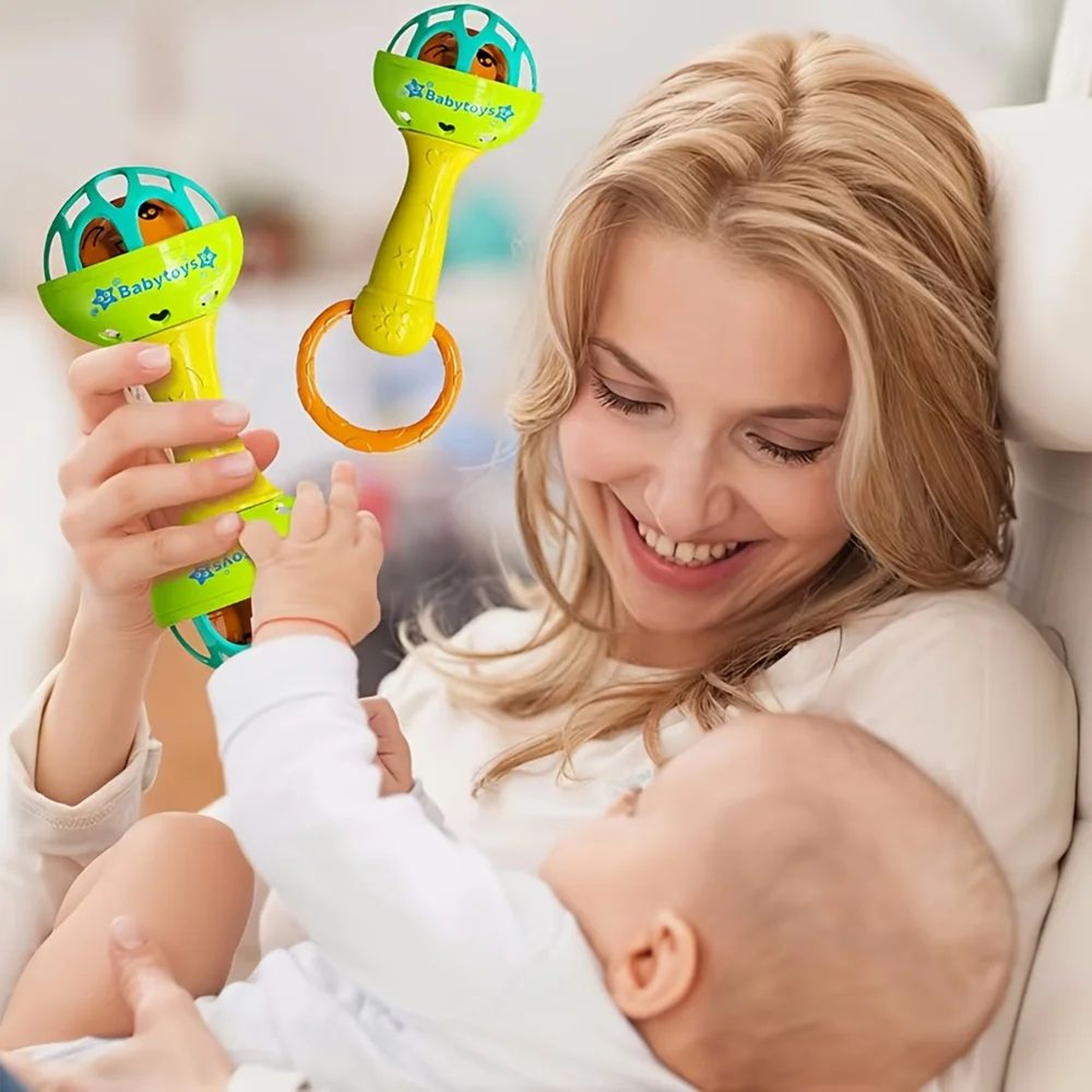 Colorful HandCrank Baby Bell Toy For Sensory Learning  Motor Development 3