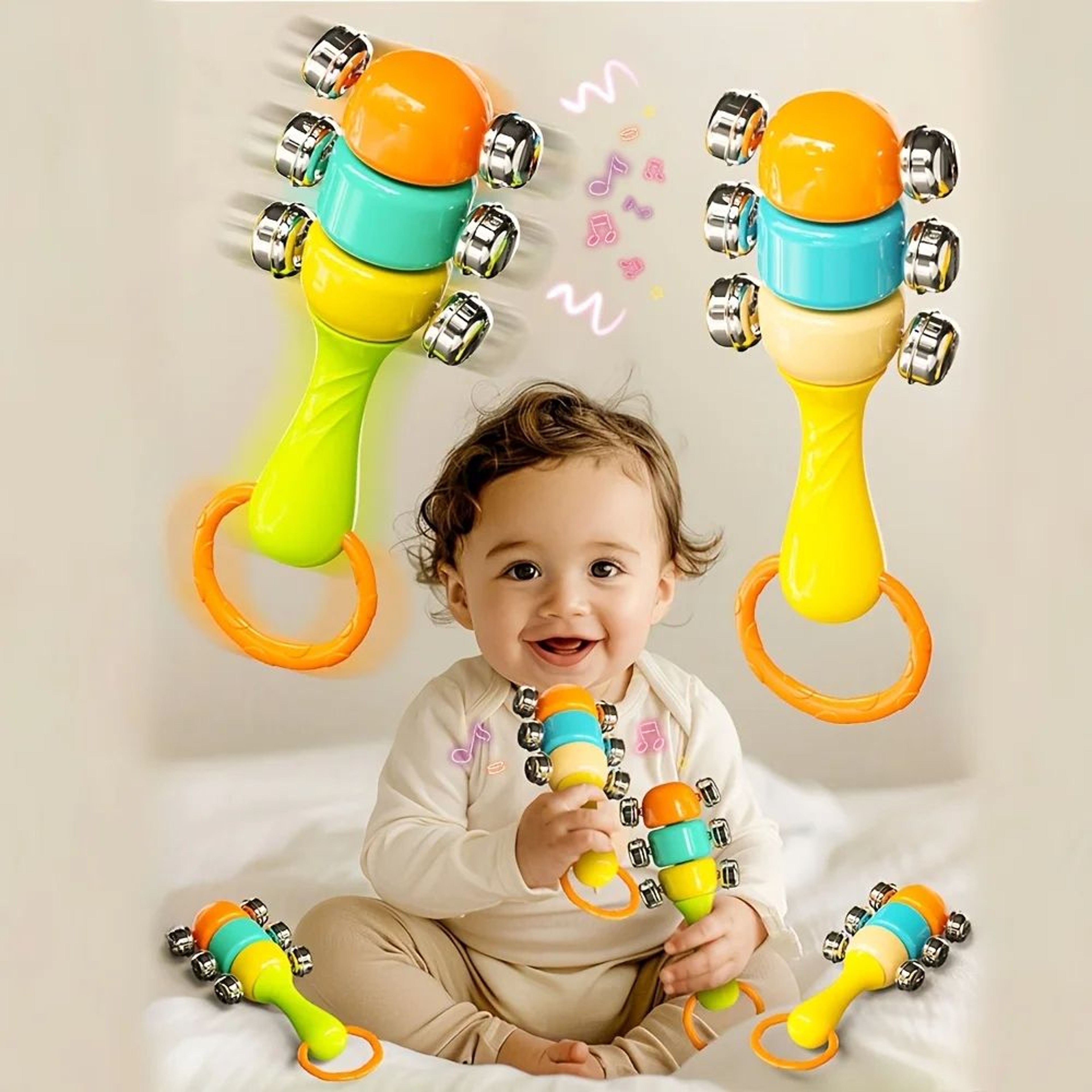 HandCranked Bell Game Set For Kids  Educational Musical Toy For Children With Sensory Learning Fun 0