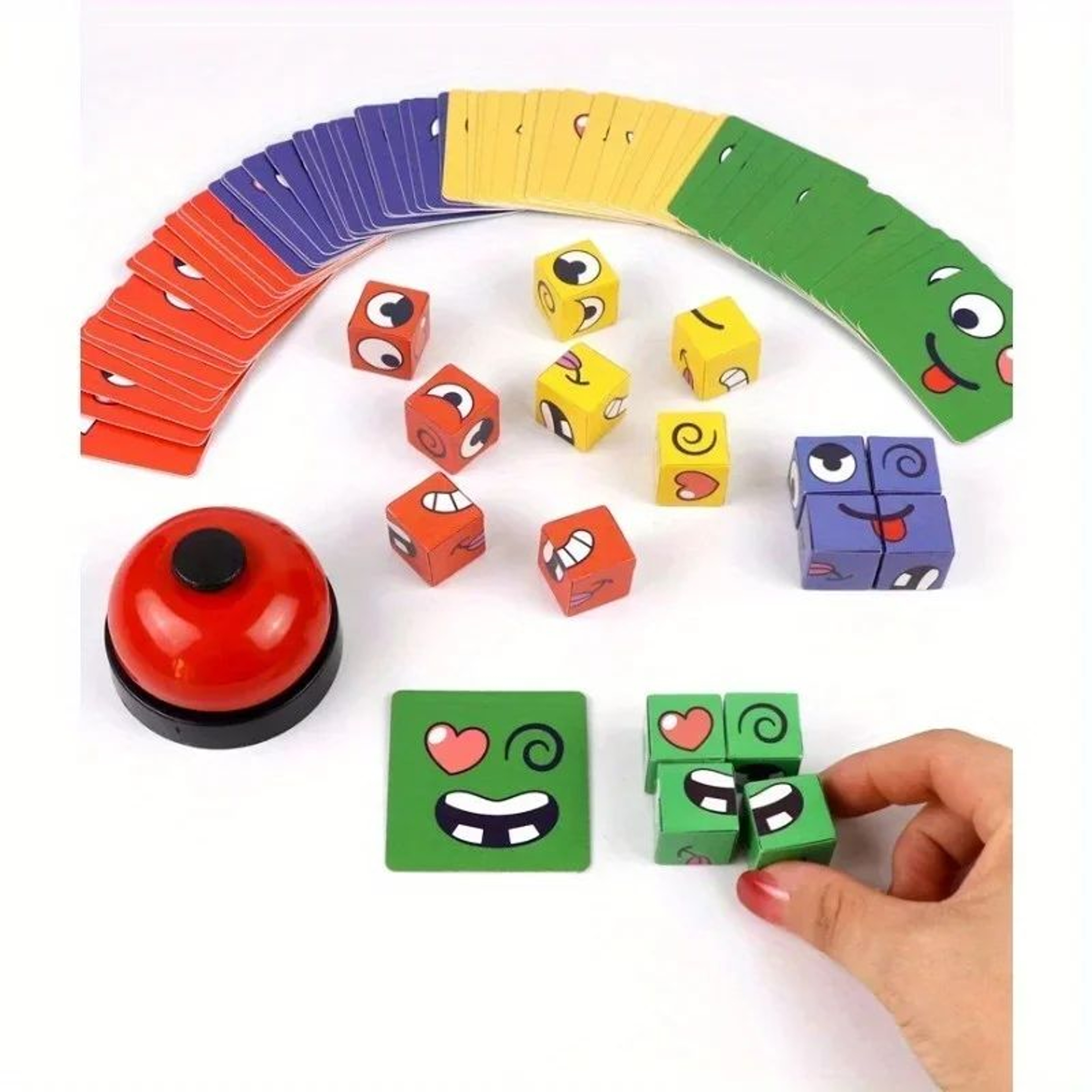 Face Change Expression Puzzle Game  Fun Family Board Game With Creative Building Blocks 3