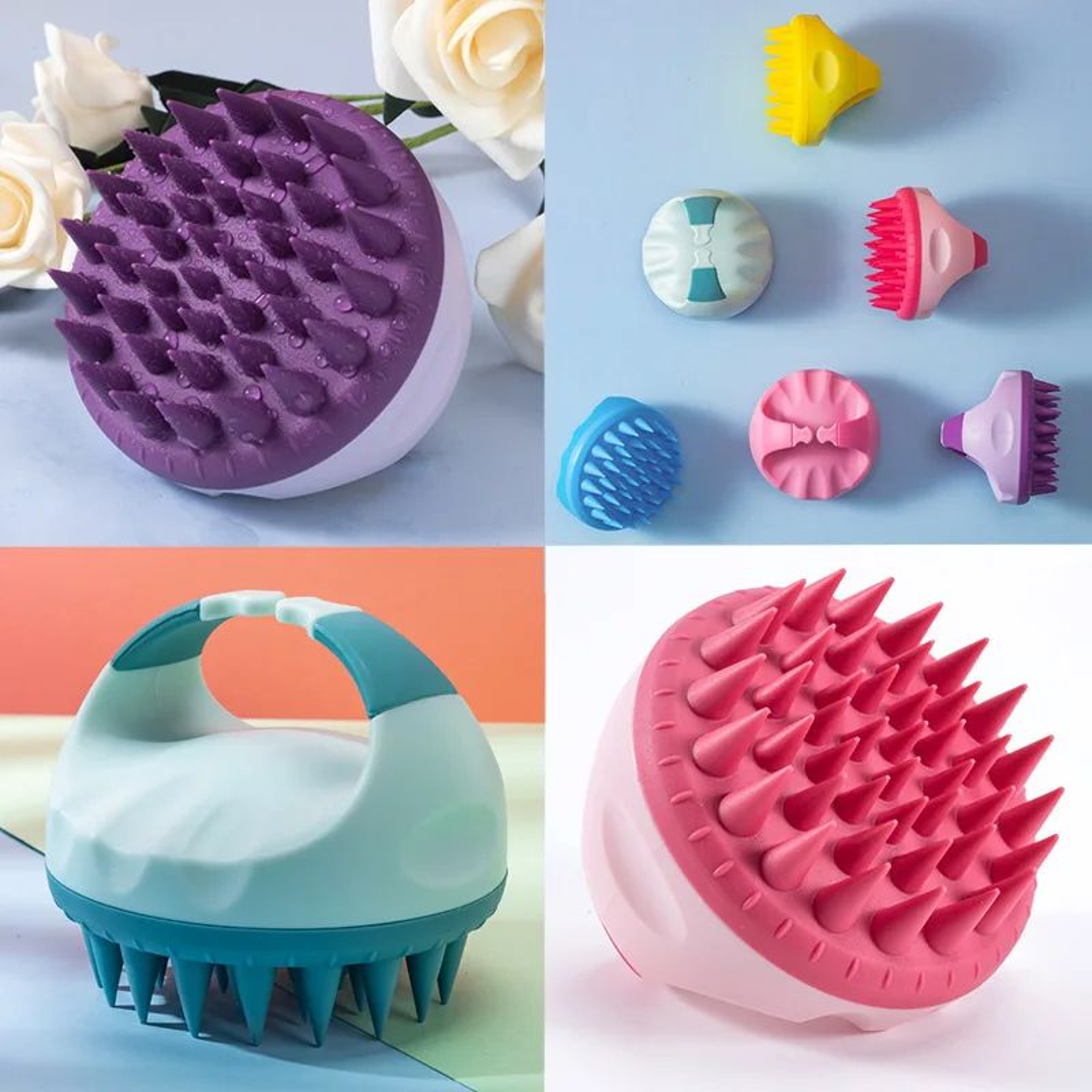 Silicone Scalp Massage Shampoo Brush  Portable Scalp Massage Brush For Deep Clean  Relaxation 1