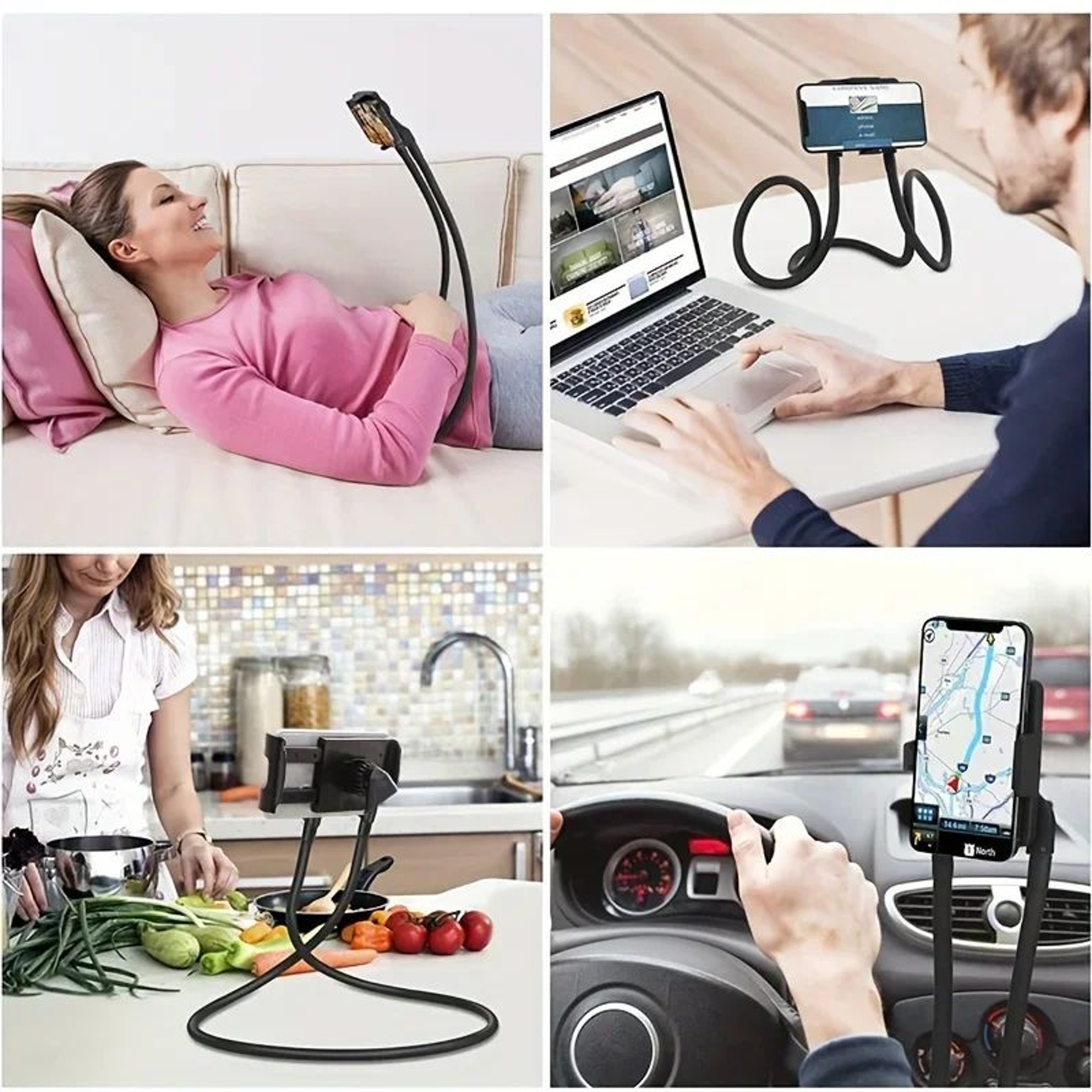 Lazy Neck Phone Holder Stand  Adjustable Neck Phone Holder With 360 Rotation For HandsFree Viewing 1
