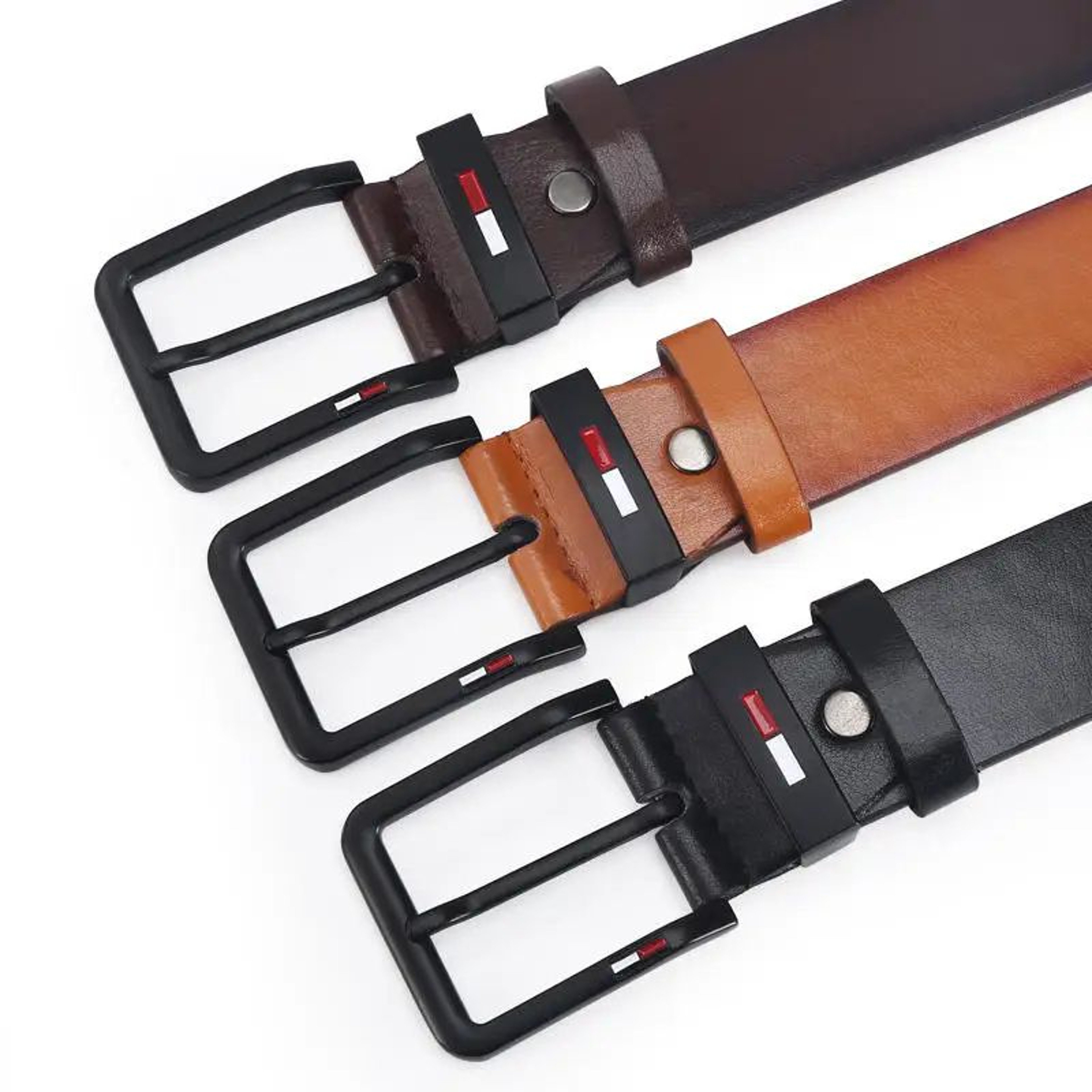 Men PU Leather Pin Buckle Belt  Classic Men PU Leather Belt For Business  Casual Style 3