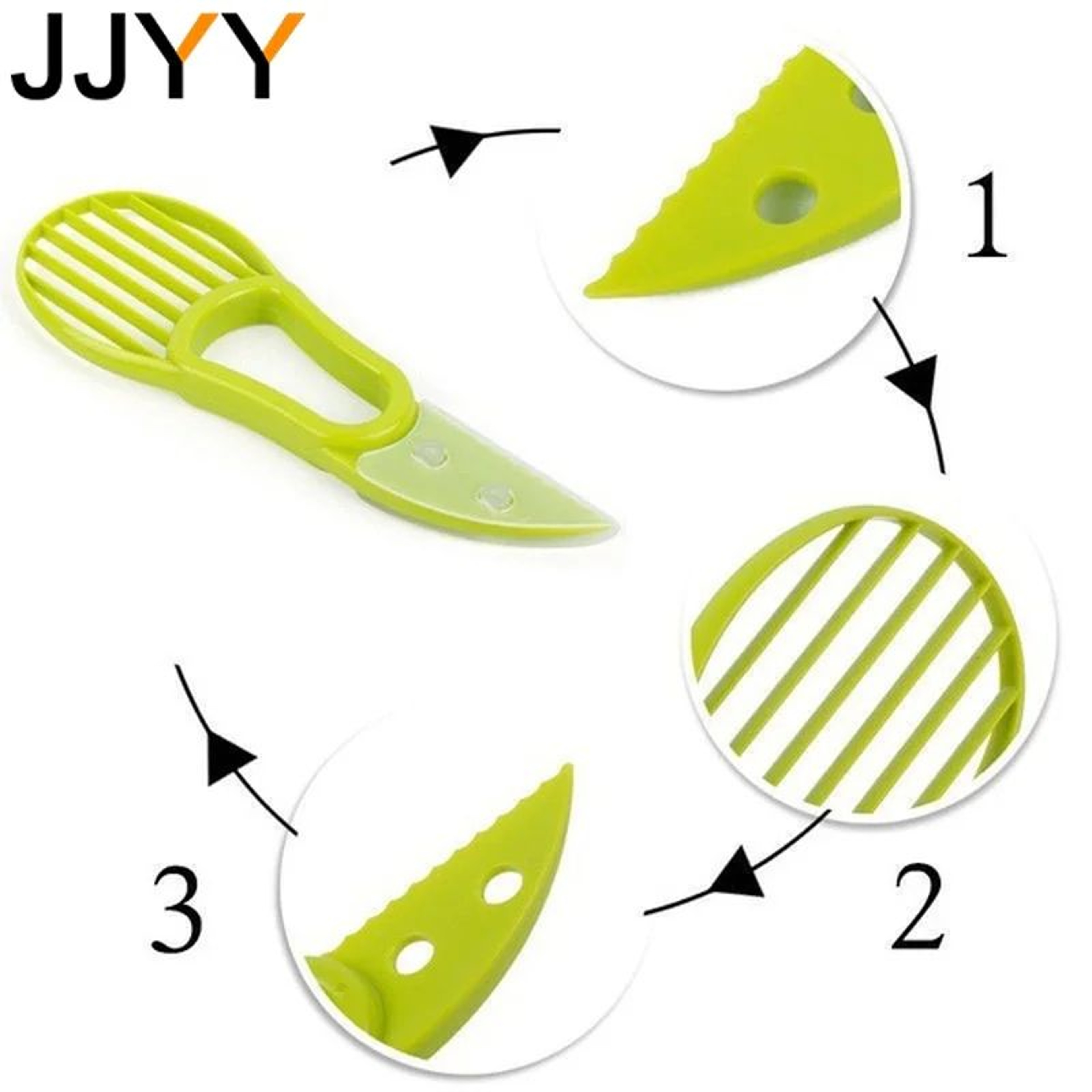 3in1 Avocado Slicer Tool  Pit Remover Pulp Separator  Fruit Cutter 4