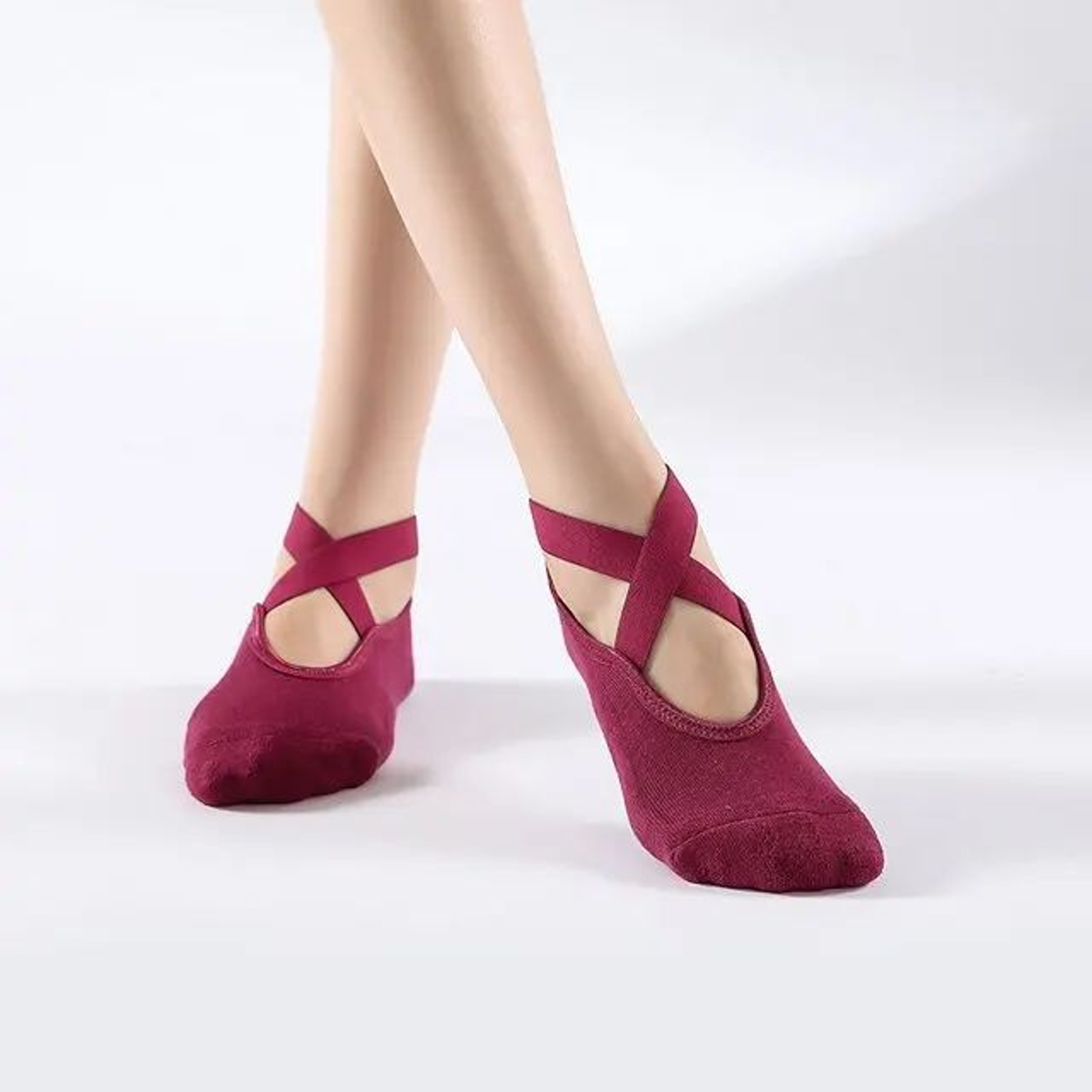 Women NonSlip Pilates Socks  Breathable Grip Yoga  Barre Socks 11