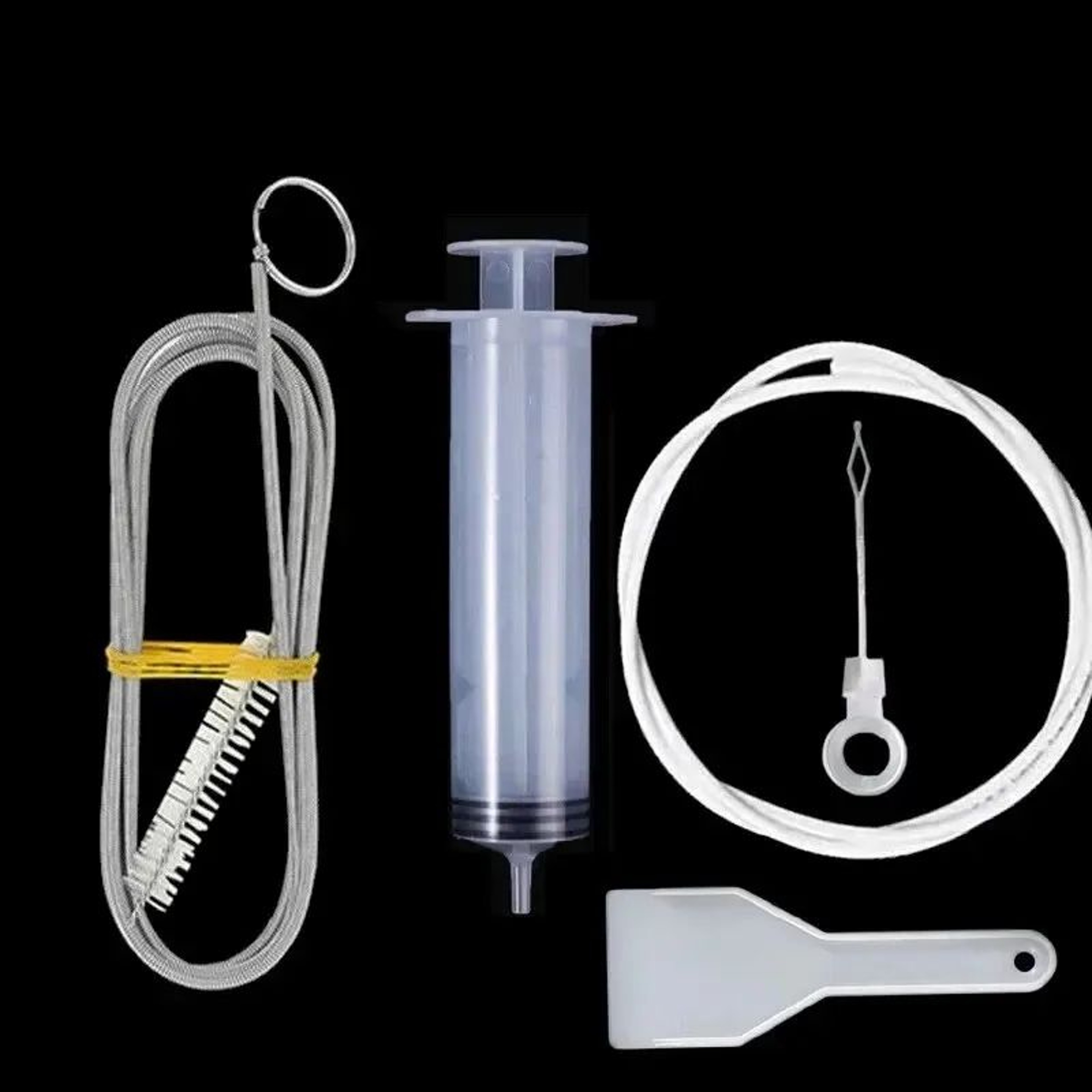 Premium Refrigerator Drain Hole Cleaning Kit  MultiSize Flexible Brushes  Water Outlet Clog Remover 3