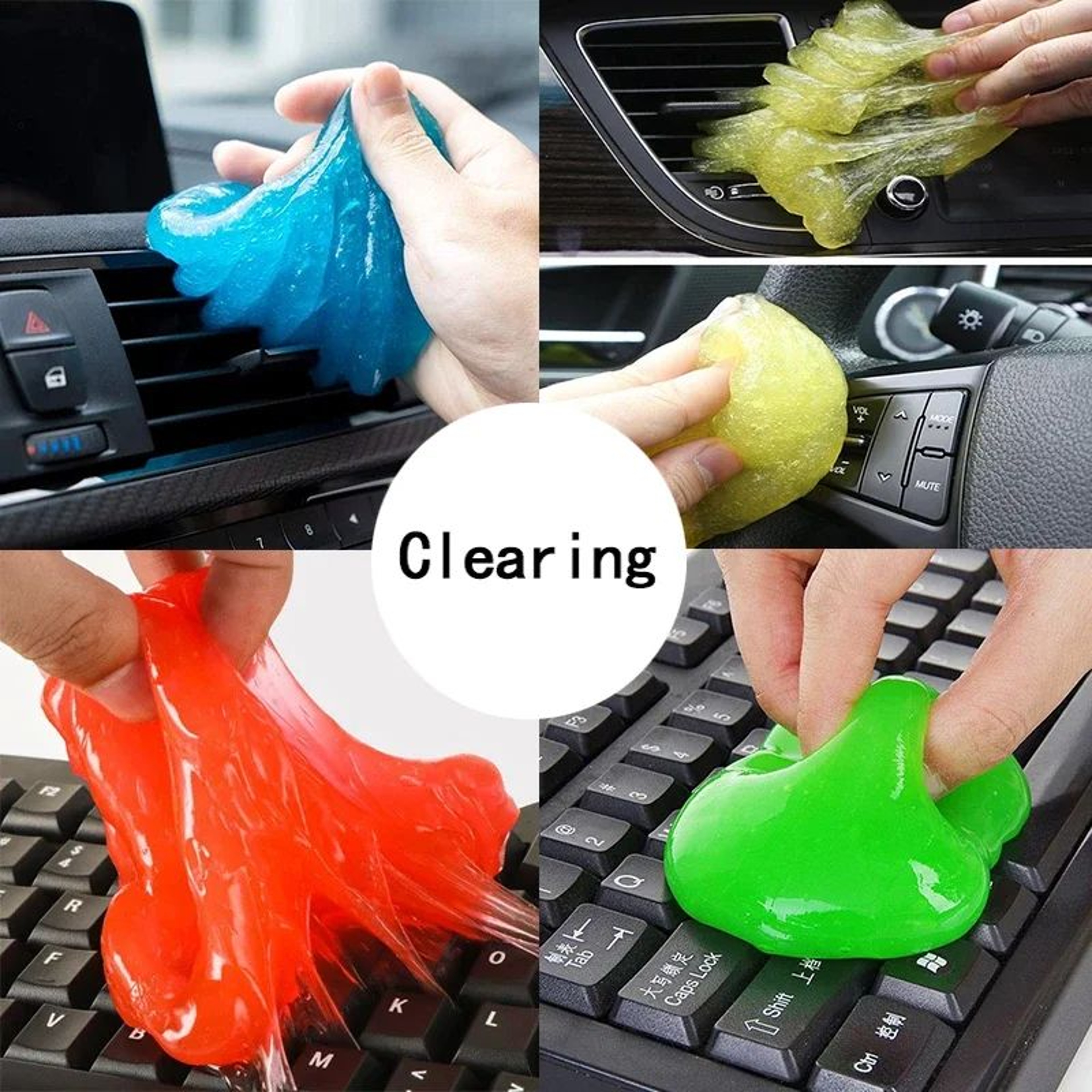 MultiSurface Cleaning Gel Dust Remover  Reusable Car Cleaning Slime  Keyboard Cleaner 1