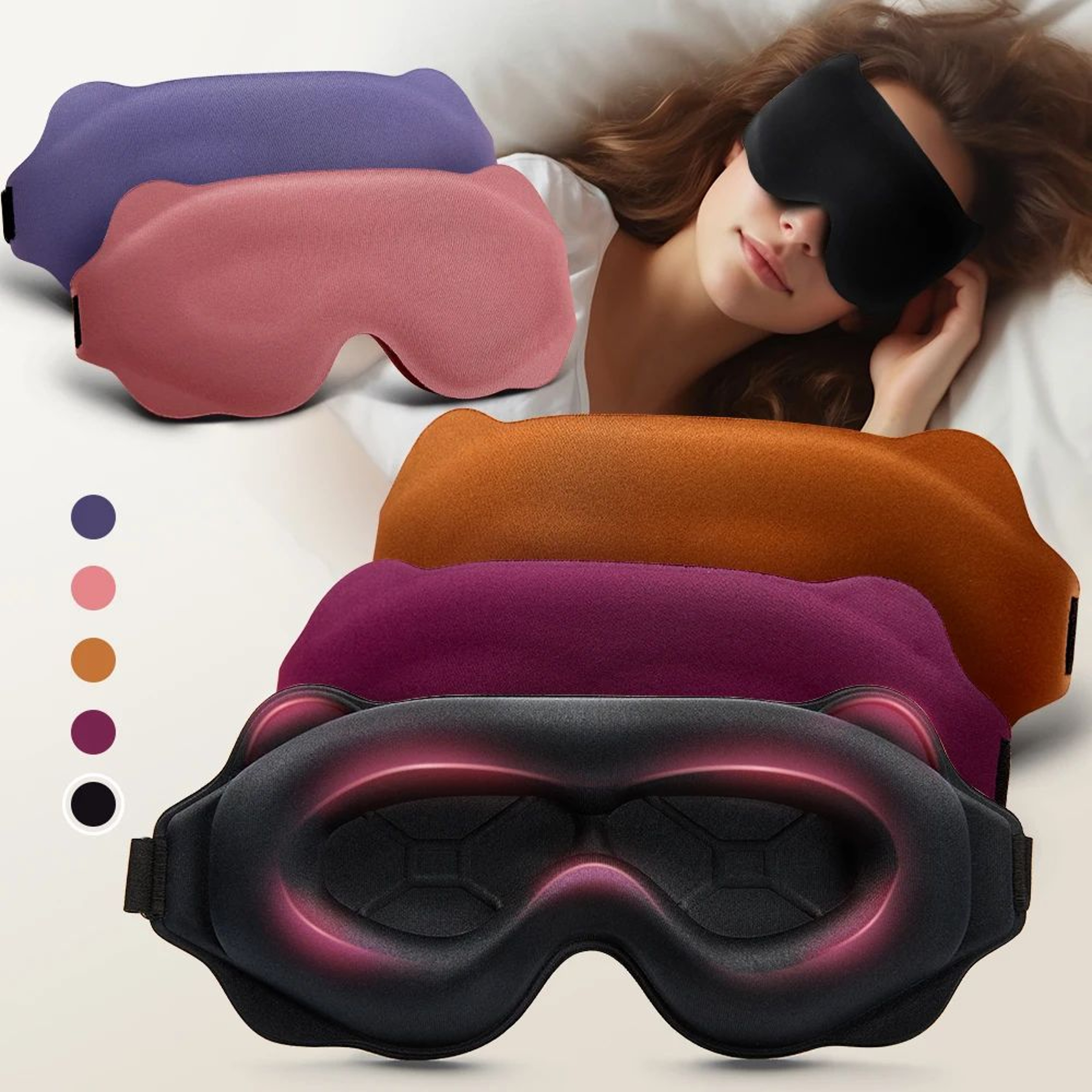 3D Sleep Mask For Deep Rest  Light Blocking Eye Mask With Breathable PressureFree Comfort 0