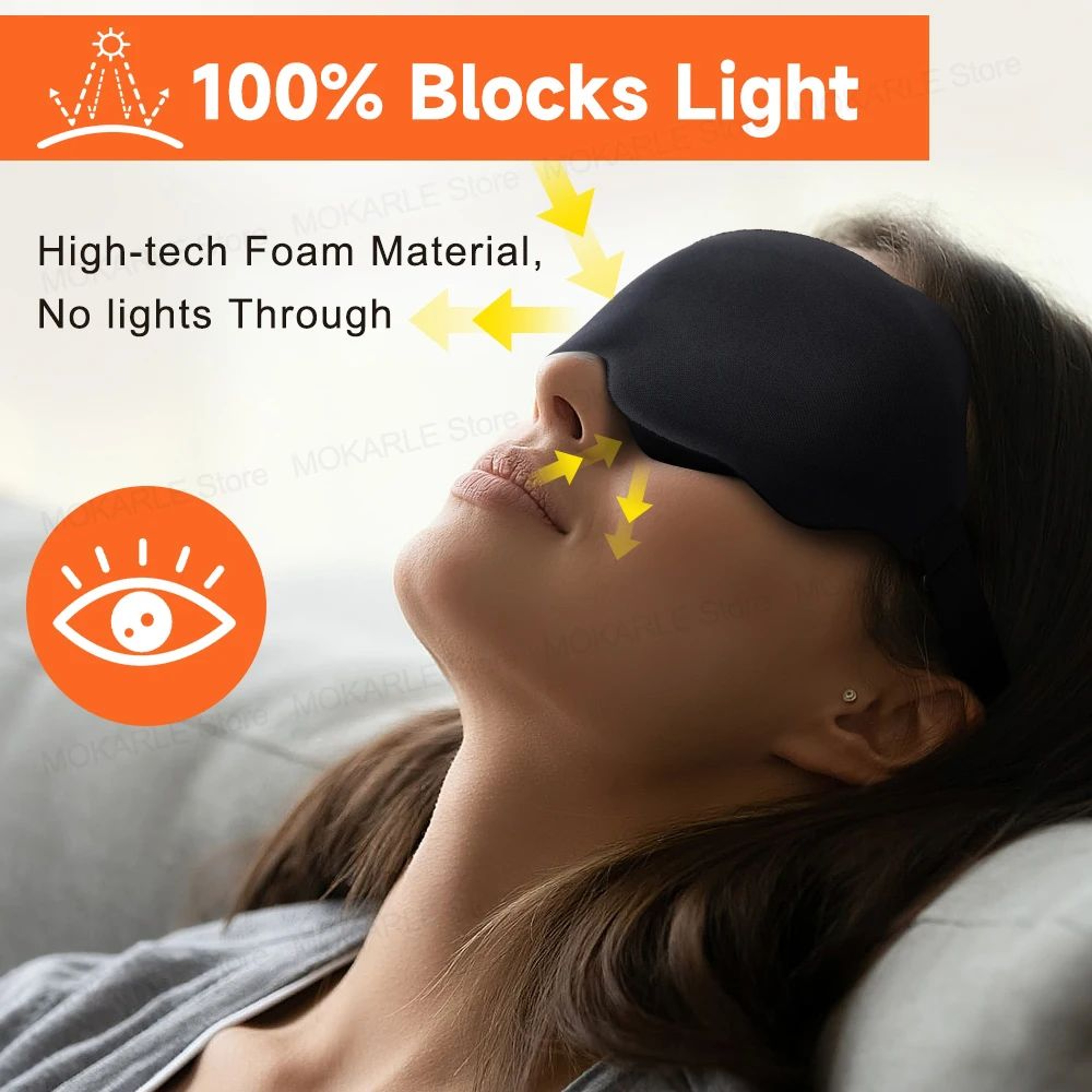 3D Sleep Mask For Deep Rest  Light Blocking Eye Mask With Breathable PressureFree Comfort 1