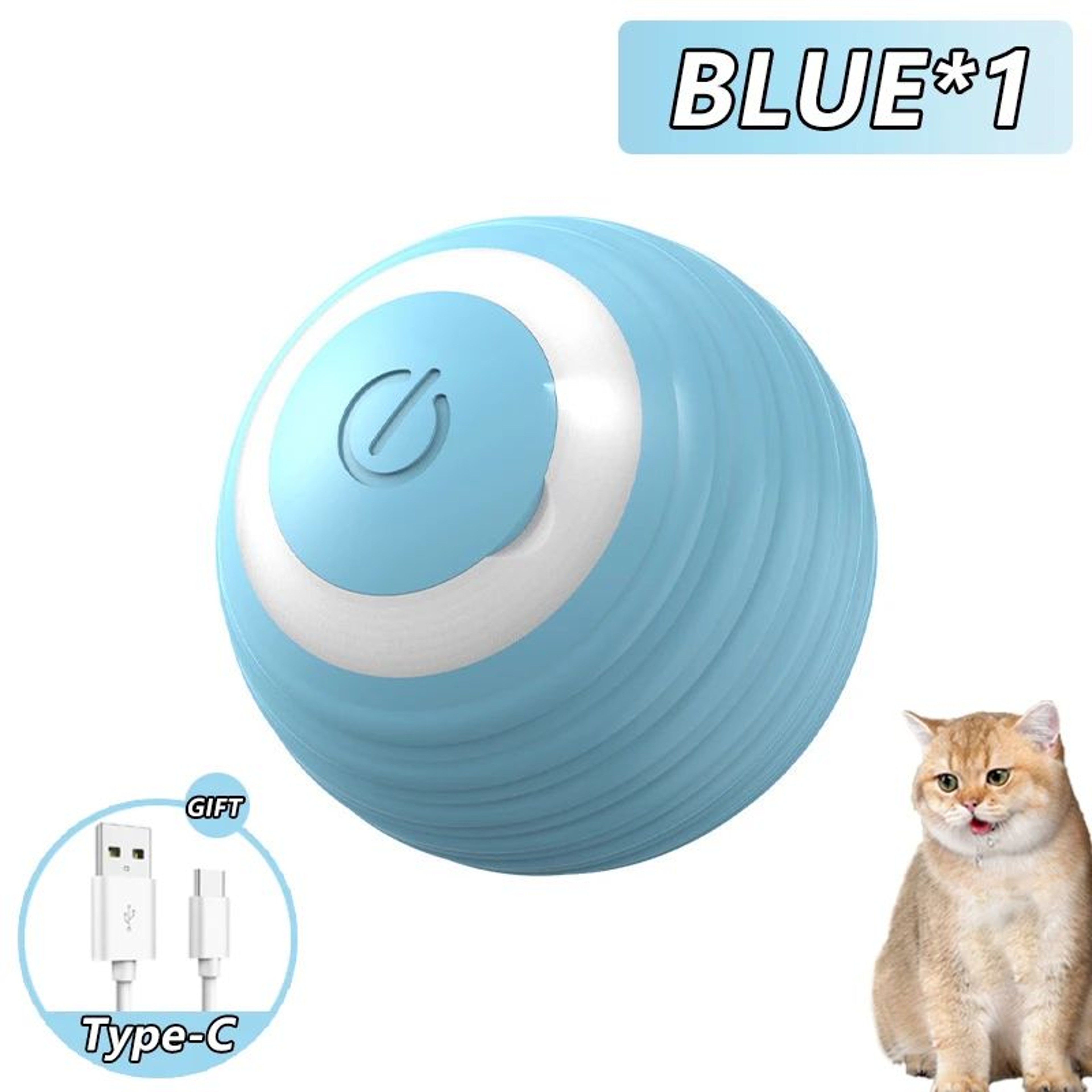 Smart Interactive Cat Ball Toy  Automatic Rolling Electronic Cat Toy For Active Indoor Play 3