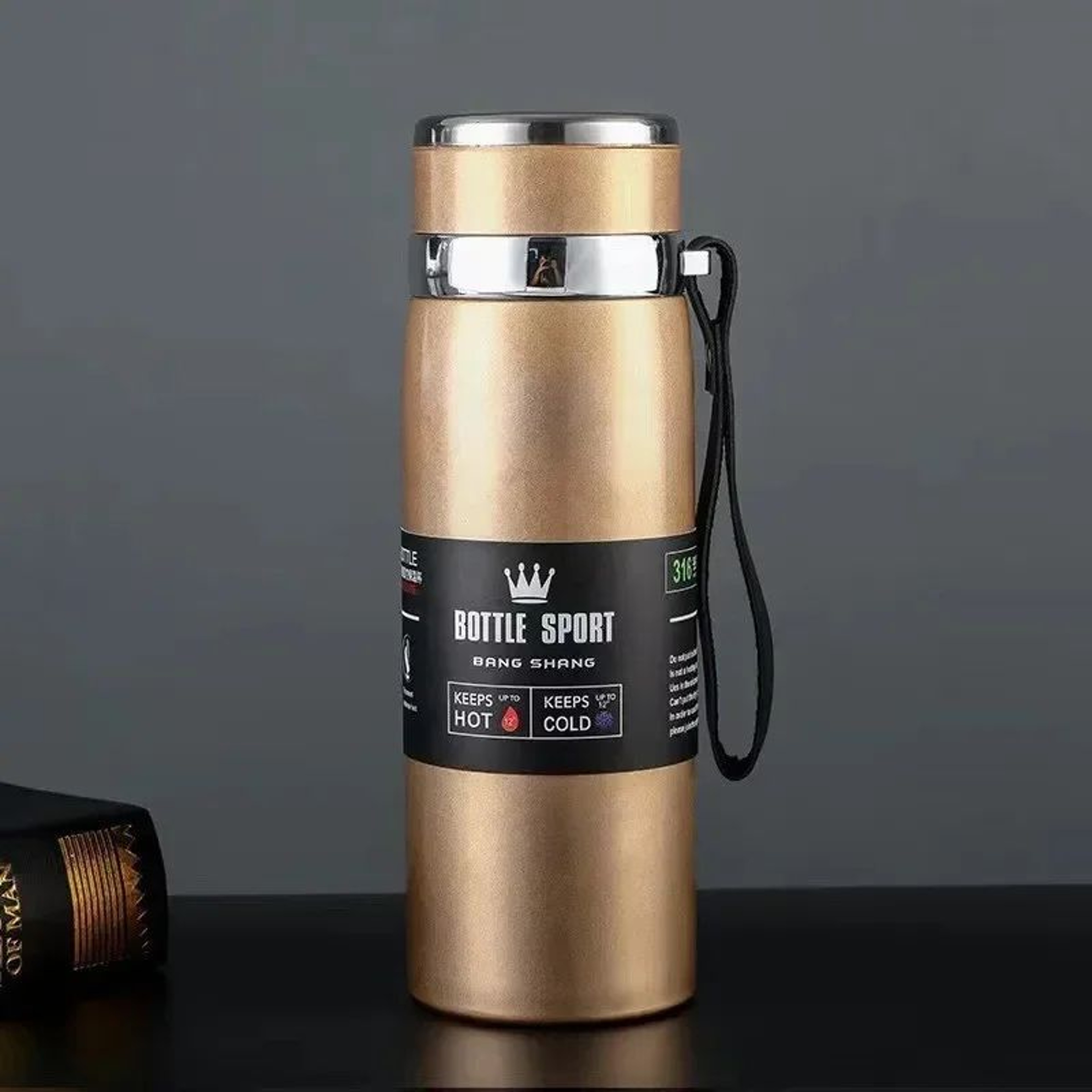 1L Stainless Steel Thermal Water Bottle  Vacuum Insulated Thermos For Hot  Cold Drinks 7
