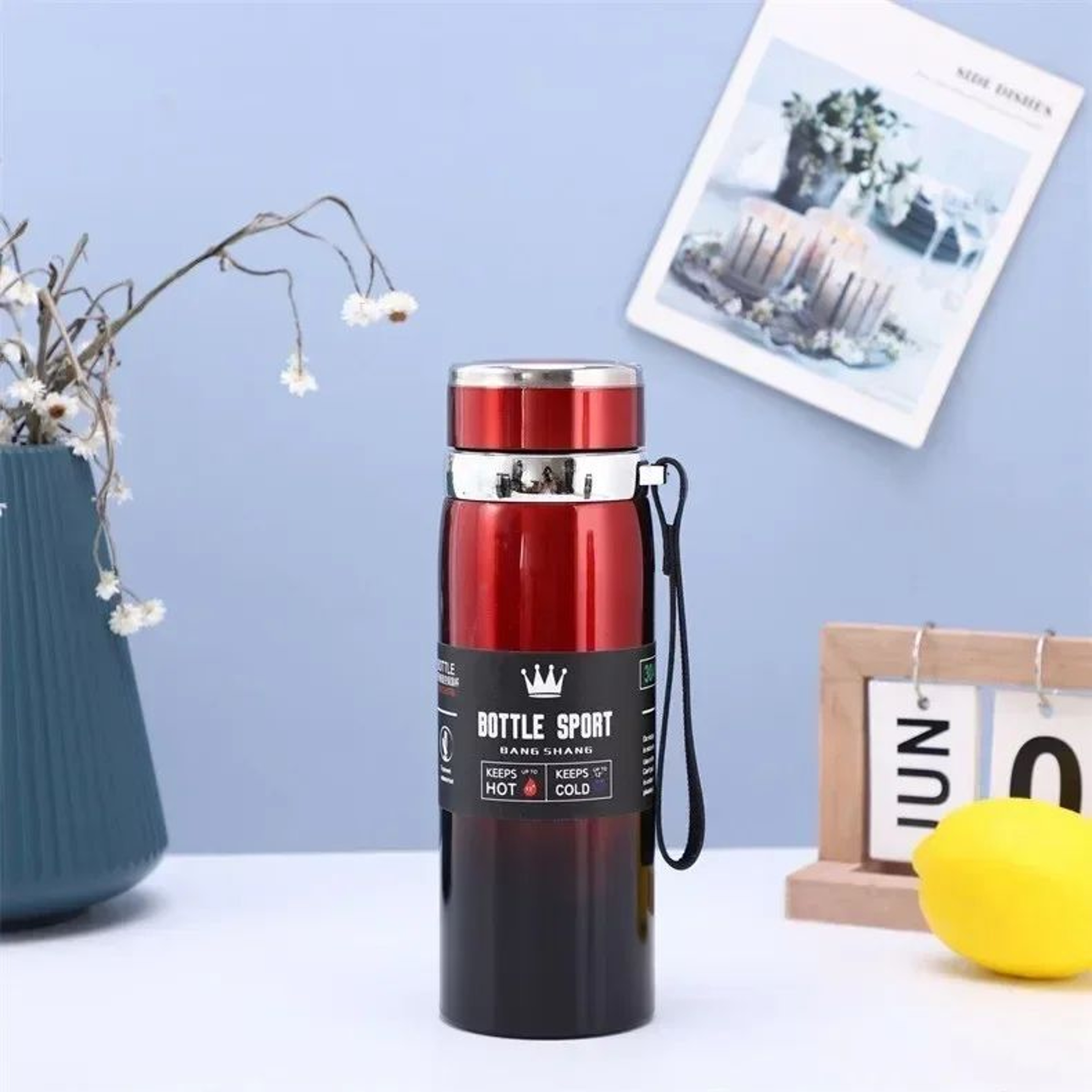 1L Stainless Steel Thermal Water Bottle  Vacuum Insulated Thermos For Hot  Cold Drinks 8