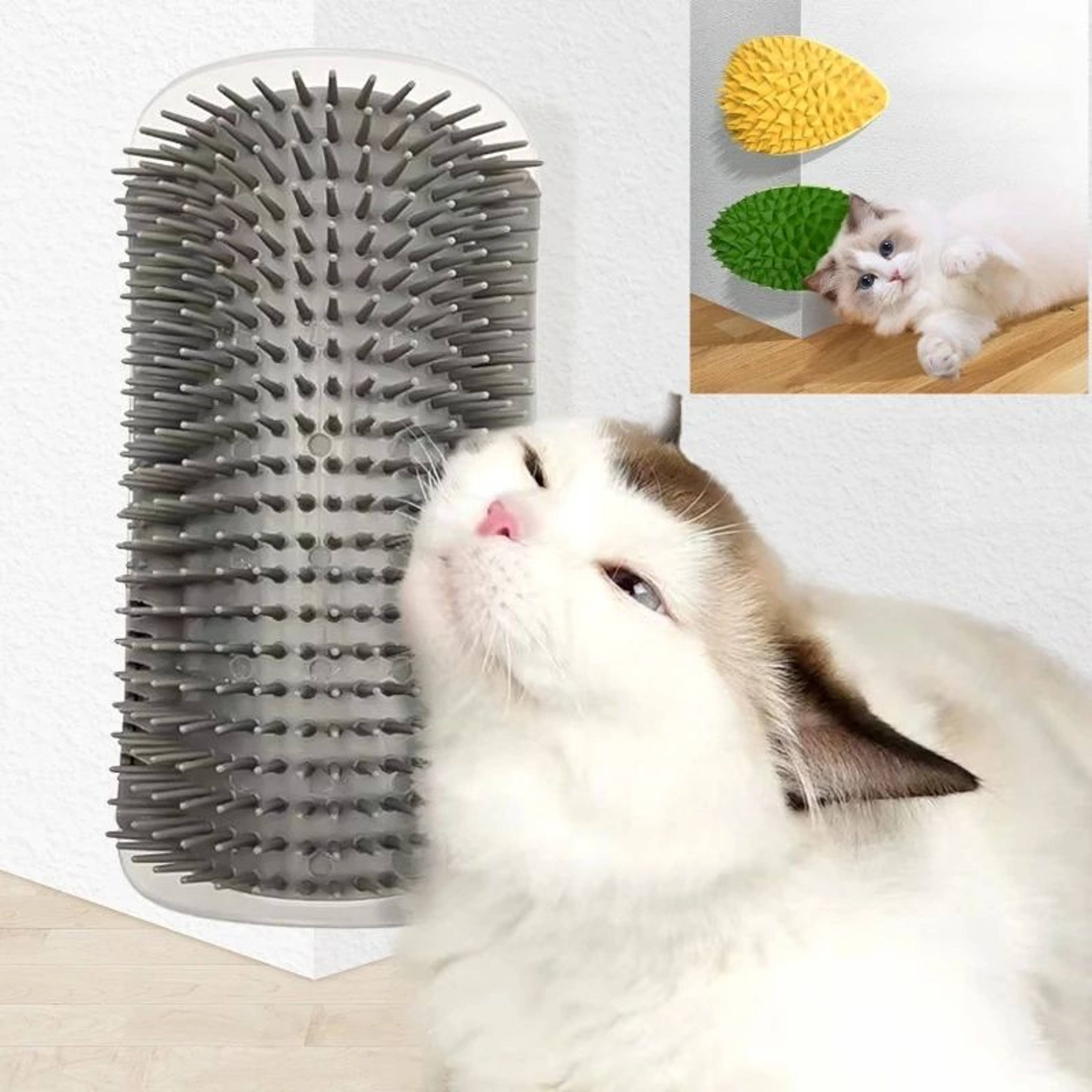 Cat Scratcher  Grooming Massager Brush  SelfGrooming Wall Corner Scratcher For Cats 0