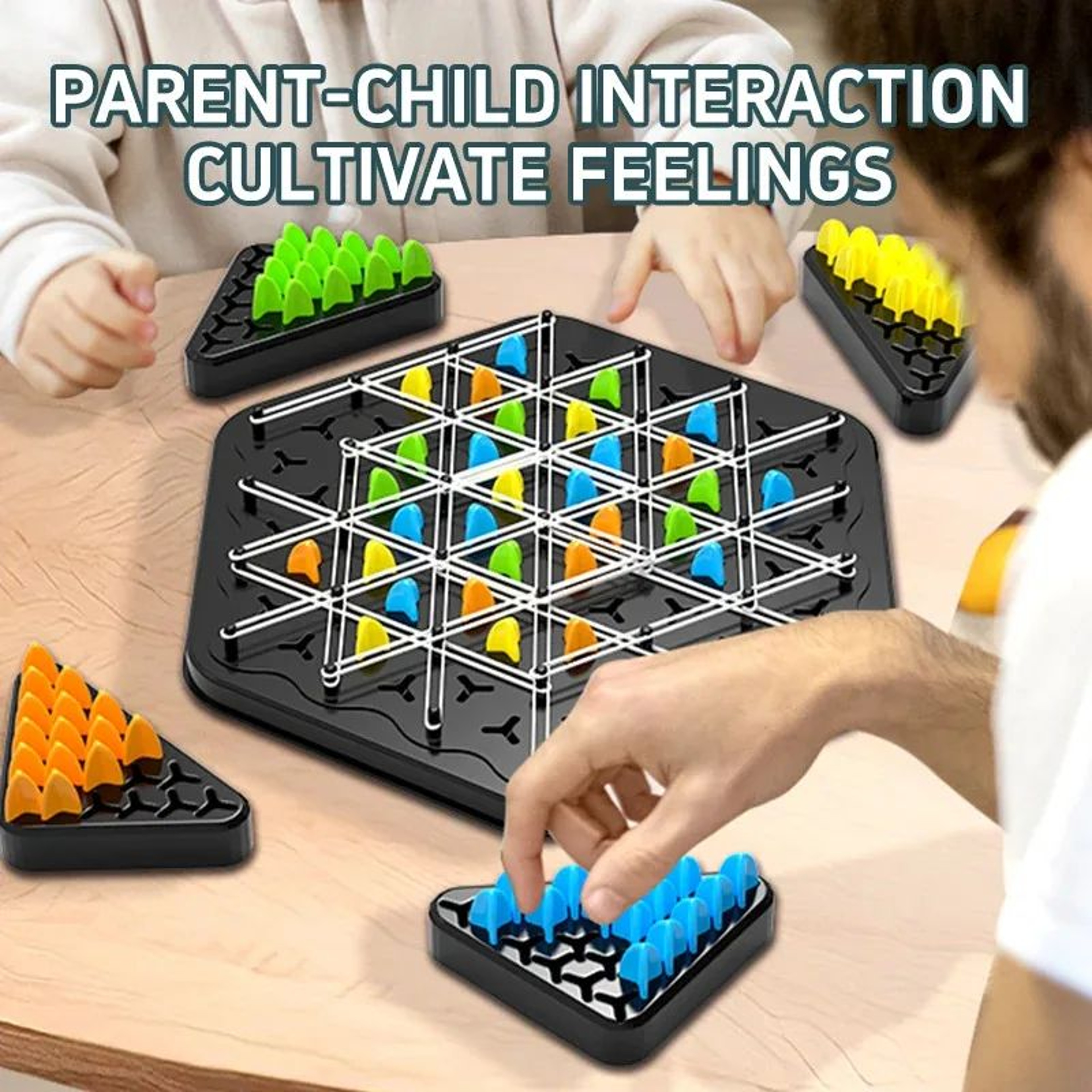 Chain Triangle Strategy Board Game  Family Logic Chess Duel Game For Kids  Adults 1