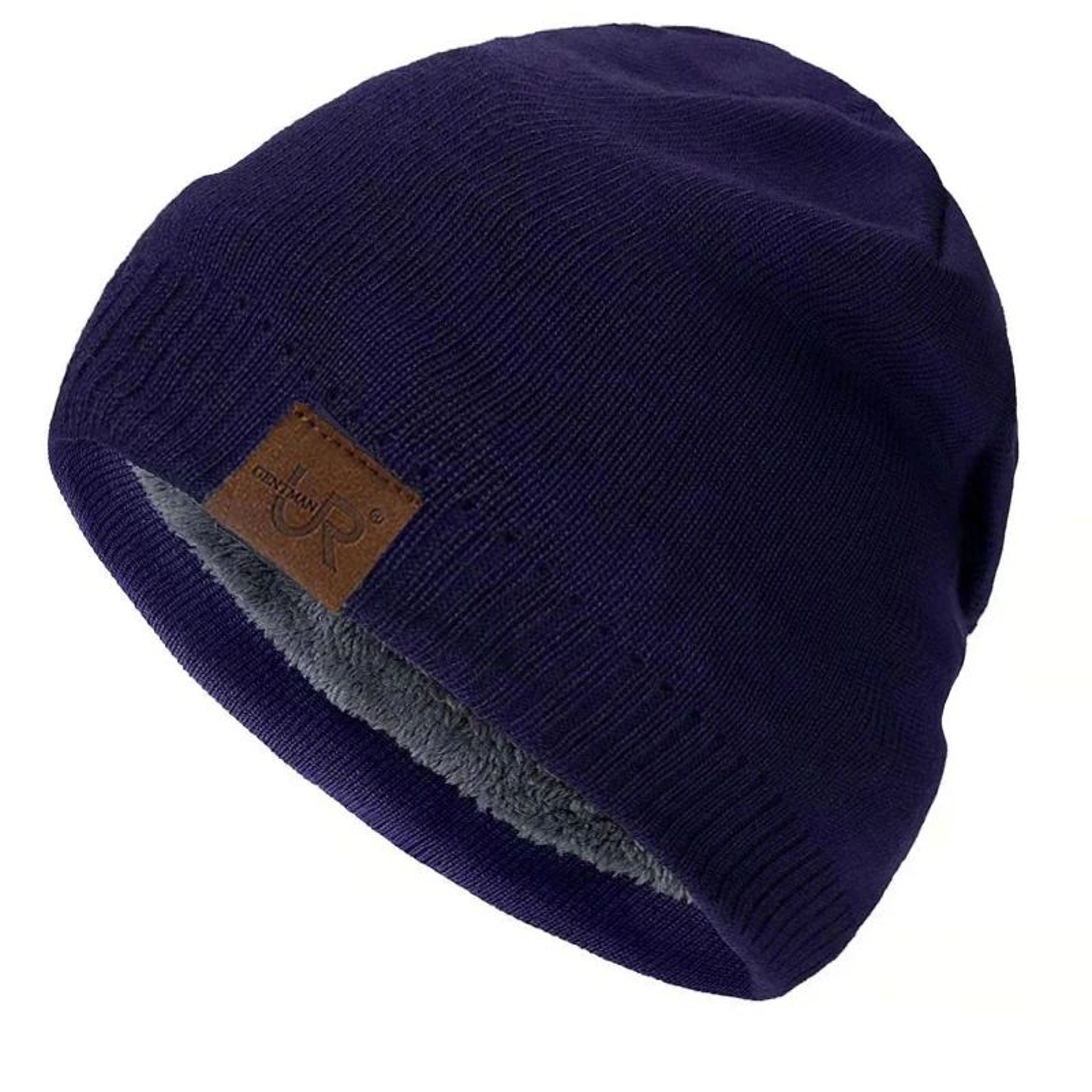 Unisex FurLined Knit Beanie  Warm Winter Hat For Outdoor  Sports Wear 11