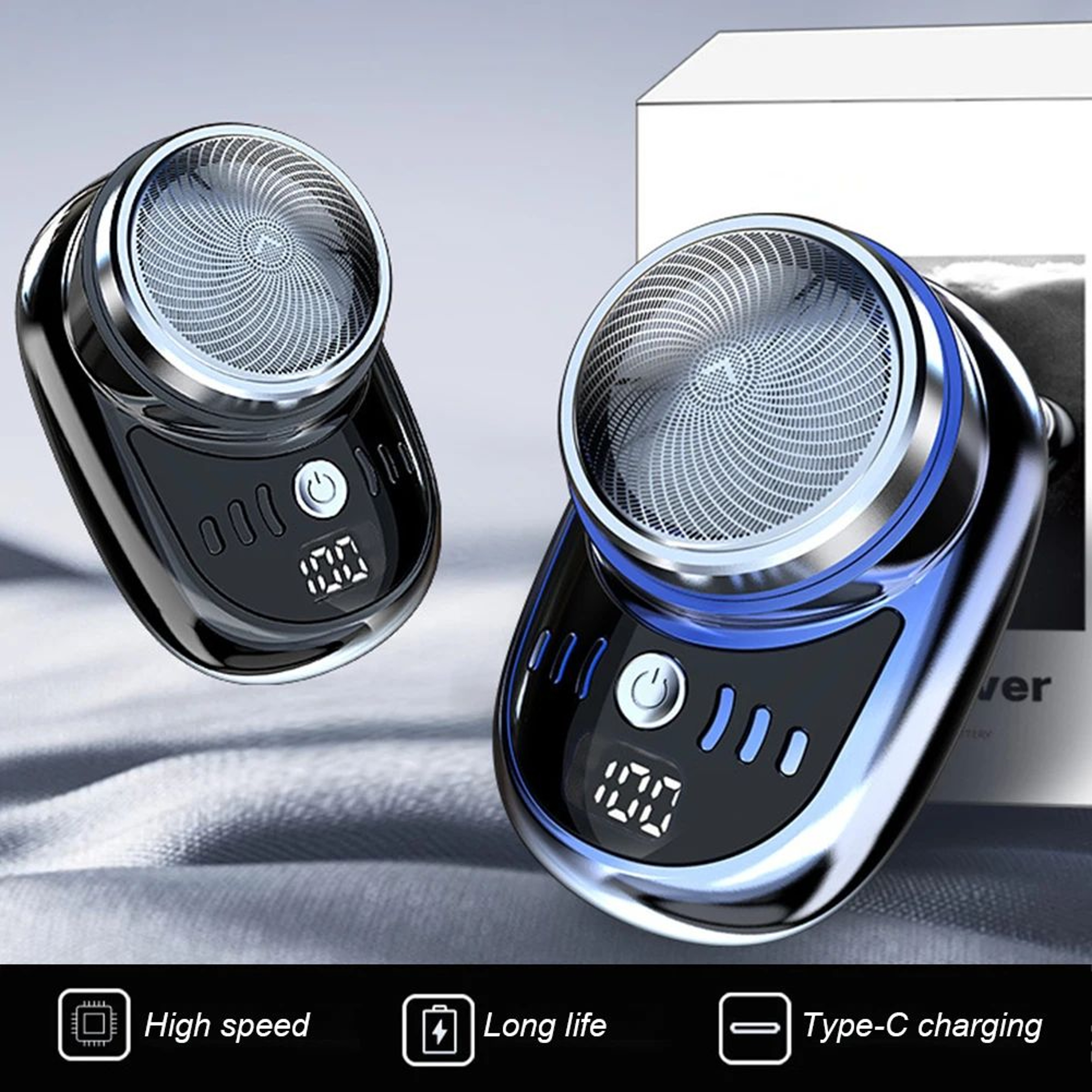 SmoothGo Mini Electric Shaver  USB Rechargeable Pocket Travel Razor With Digital Display 1