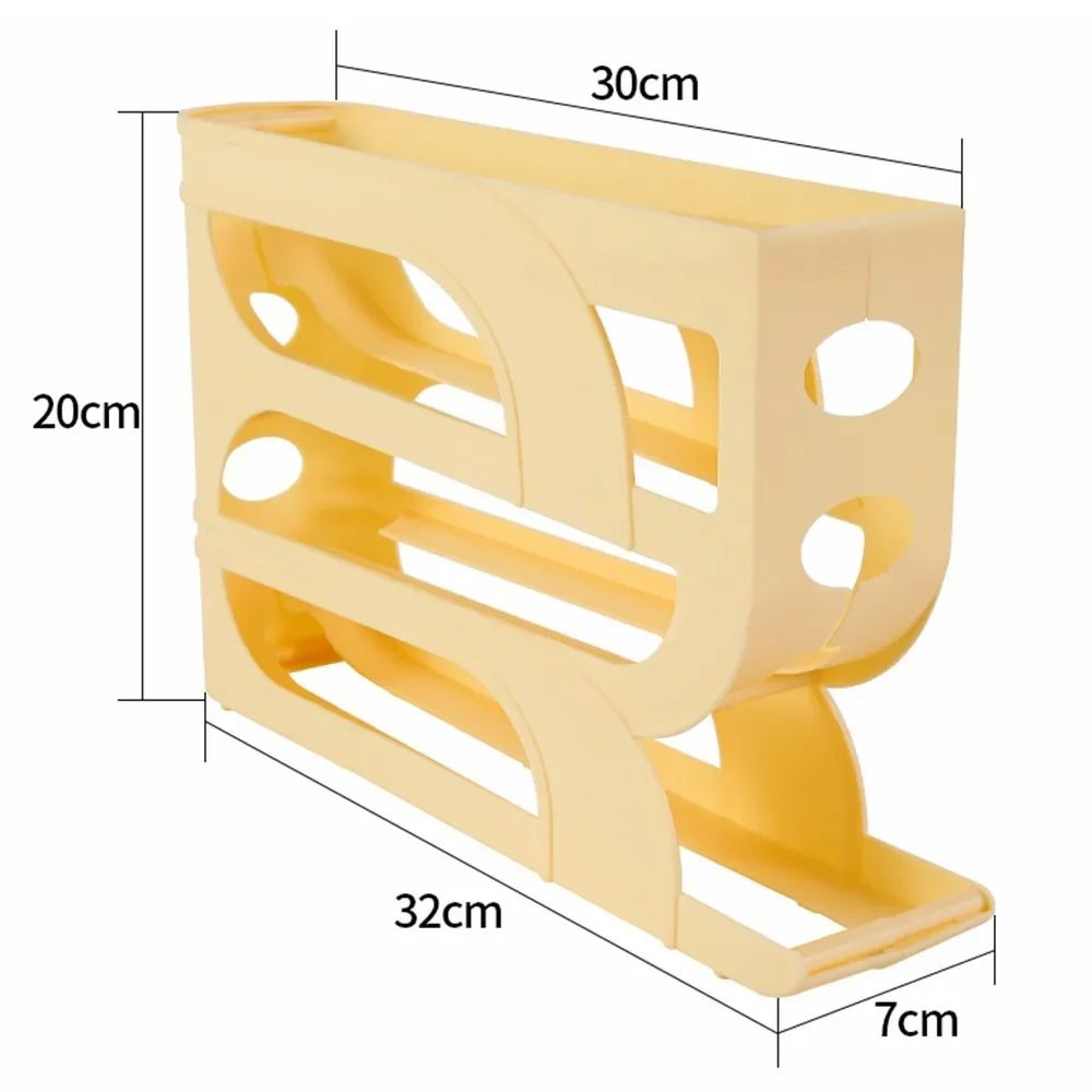 FreshFlow Automatic Egg Roller Storage Box  Large Capacity 4Tier Refrigerator Egg Organizer 5