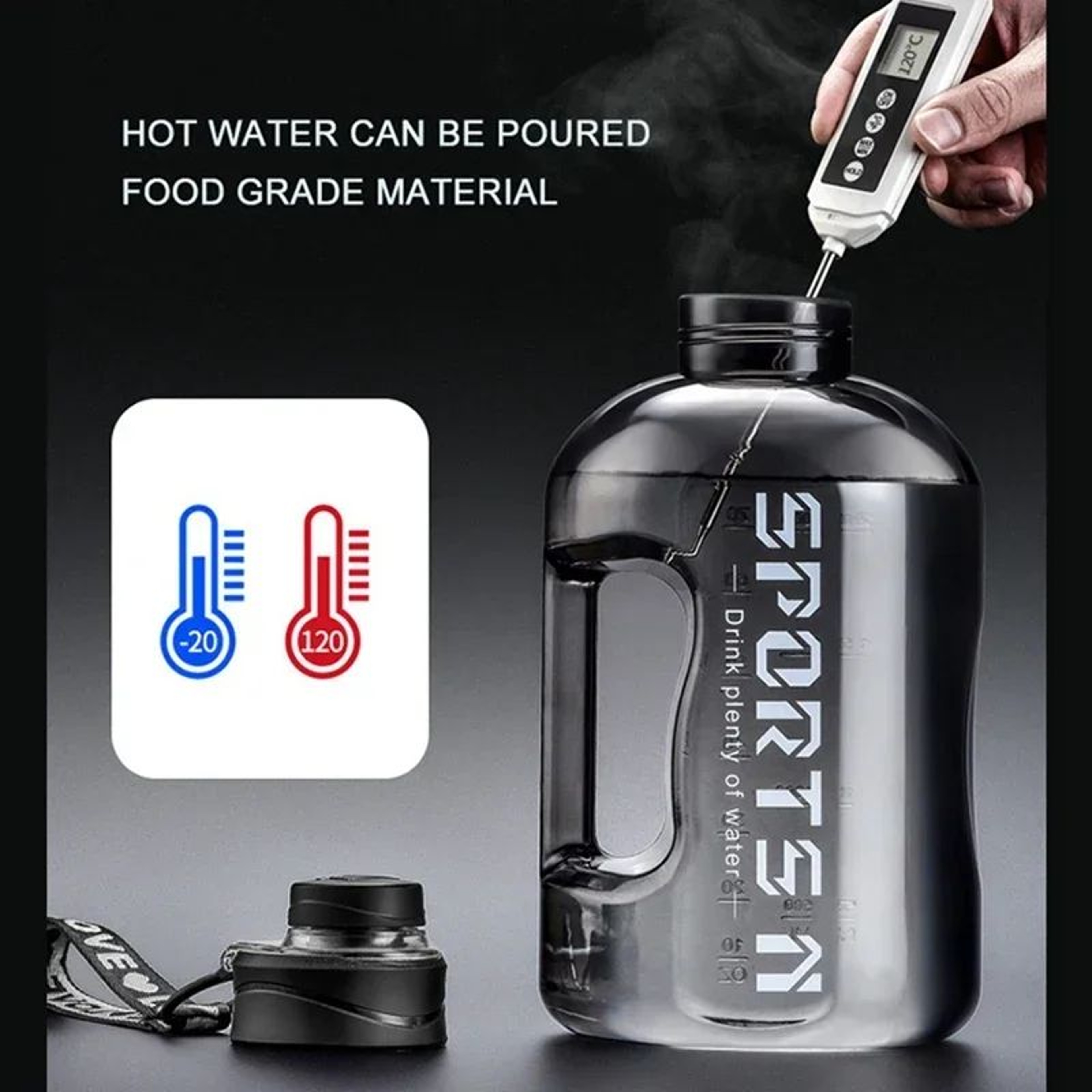 HydraMax Large Capacity Sports Water Bottle  17L  27L LeakProof Fitness  Outdoor Hydration Bottle 2