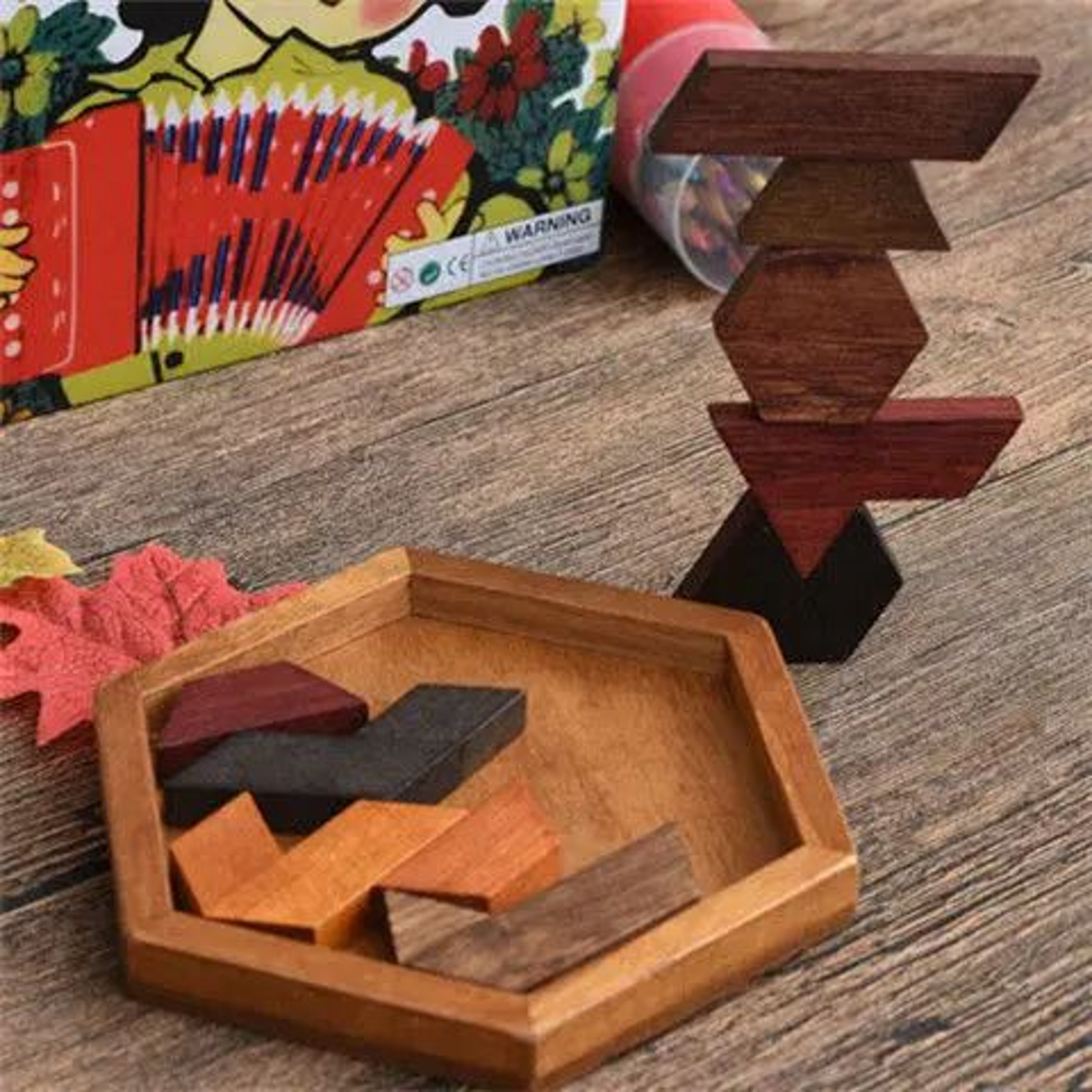 MindShape Wooden Geometric Puzzle Board  Educational Brain Teaser Toy For Kids 5