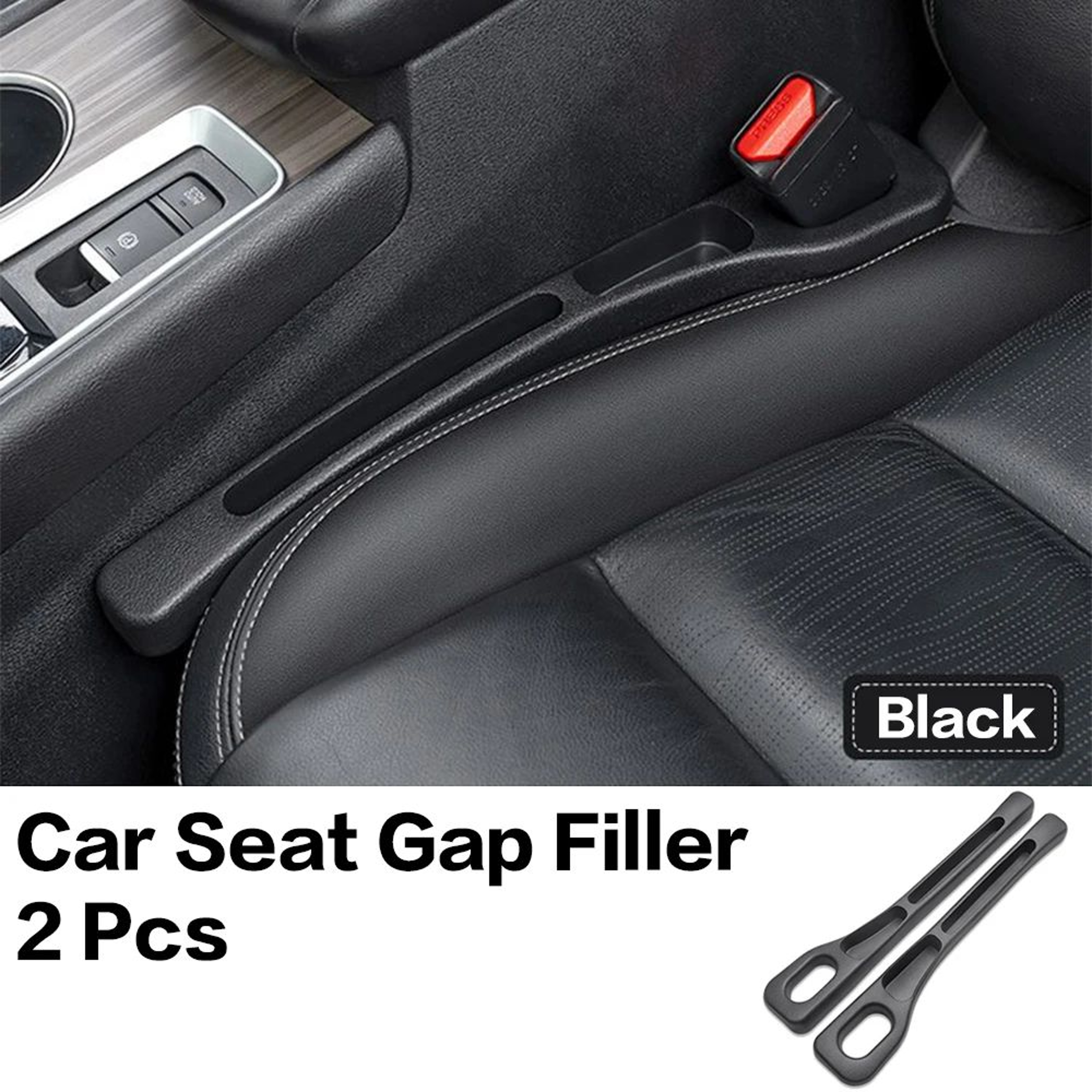 GapGuard Car Seat Gap Filler  Interior Crevice Organizer For Seats 2Piece Set 6
